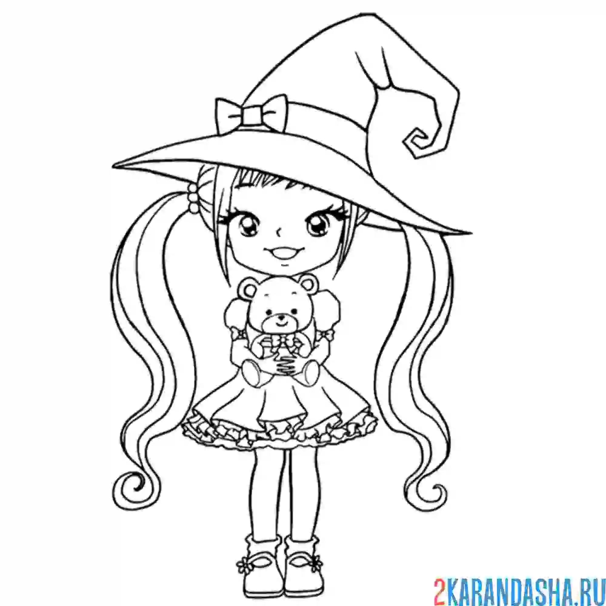 Раскраска аниме хэллоуин