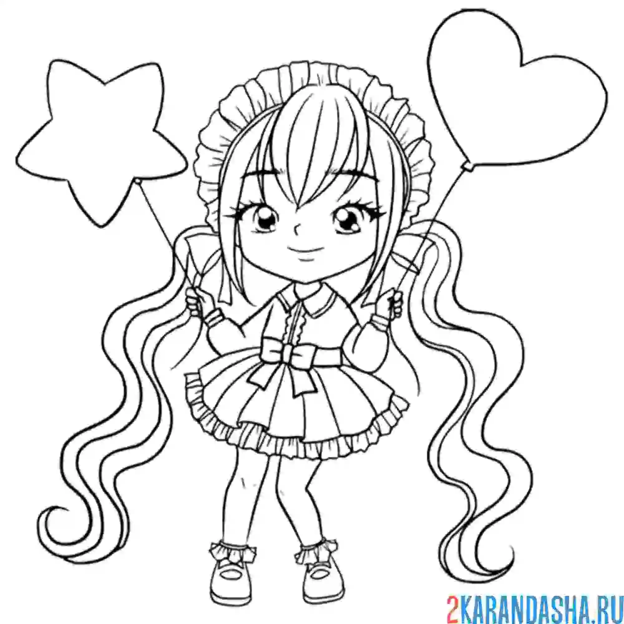 Раскраска аниме sweet