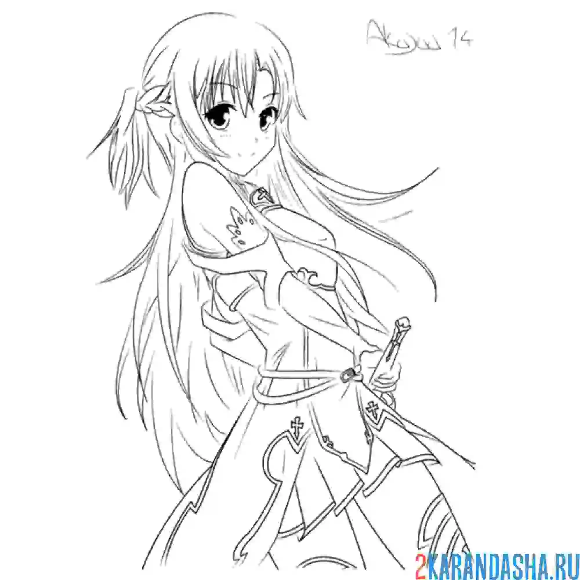 Раскраска супер-девушка аниме