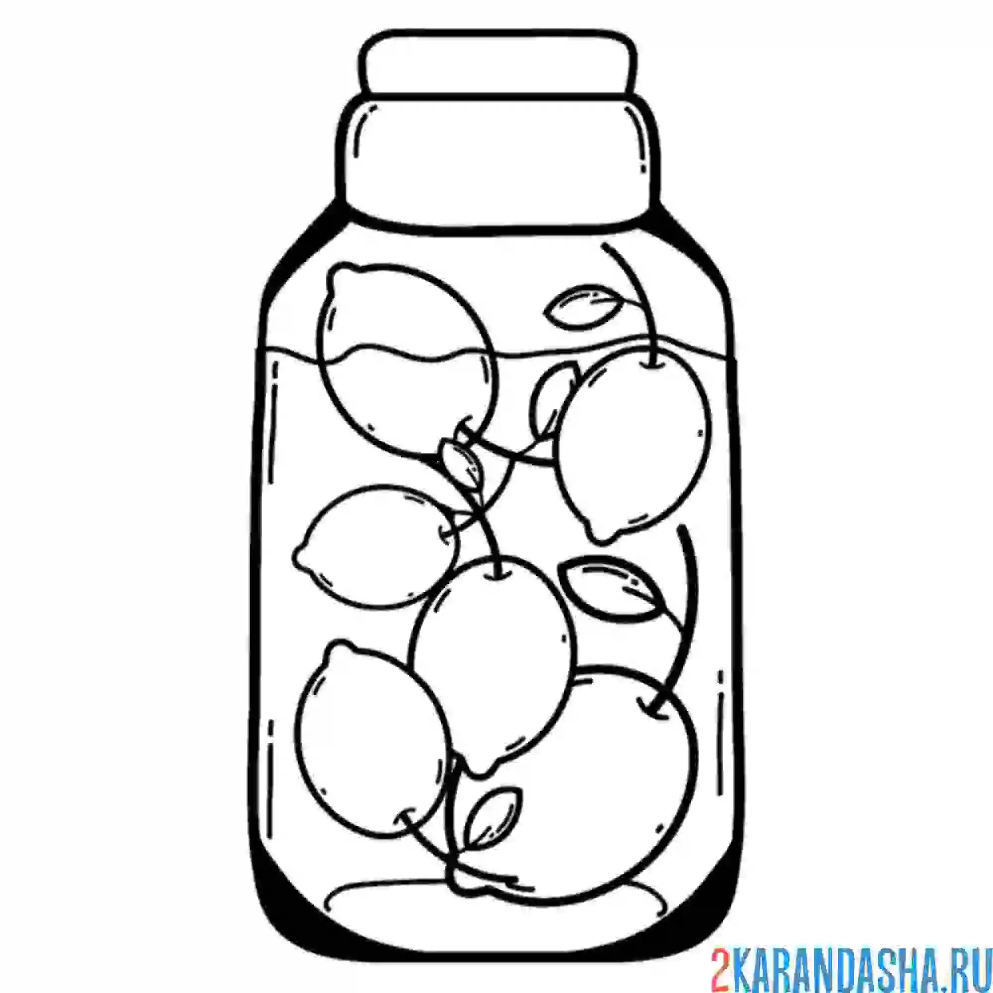 Раскраска банка с лимонами