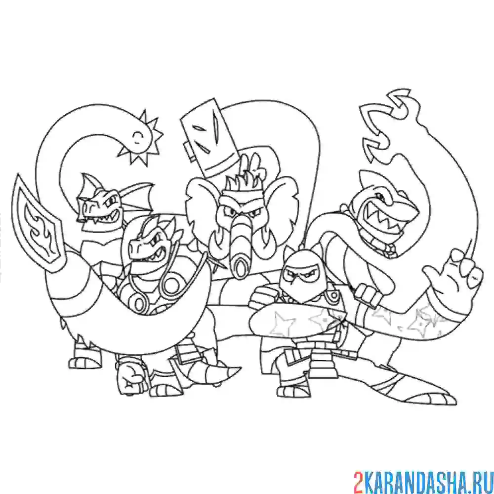 Раскраска все герои гуджитсу