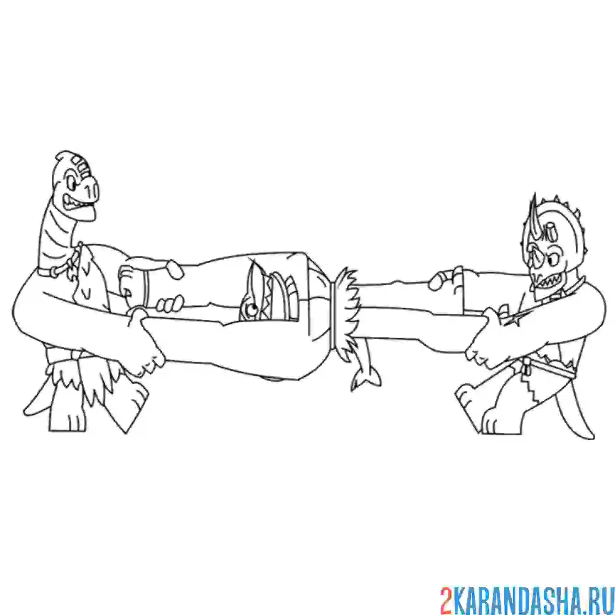 Раскраска гуджитсу тянущаяся игрушка