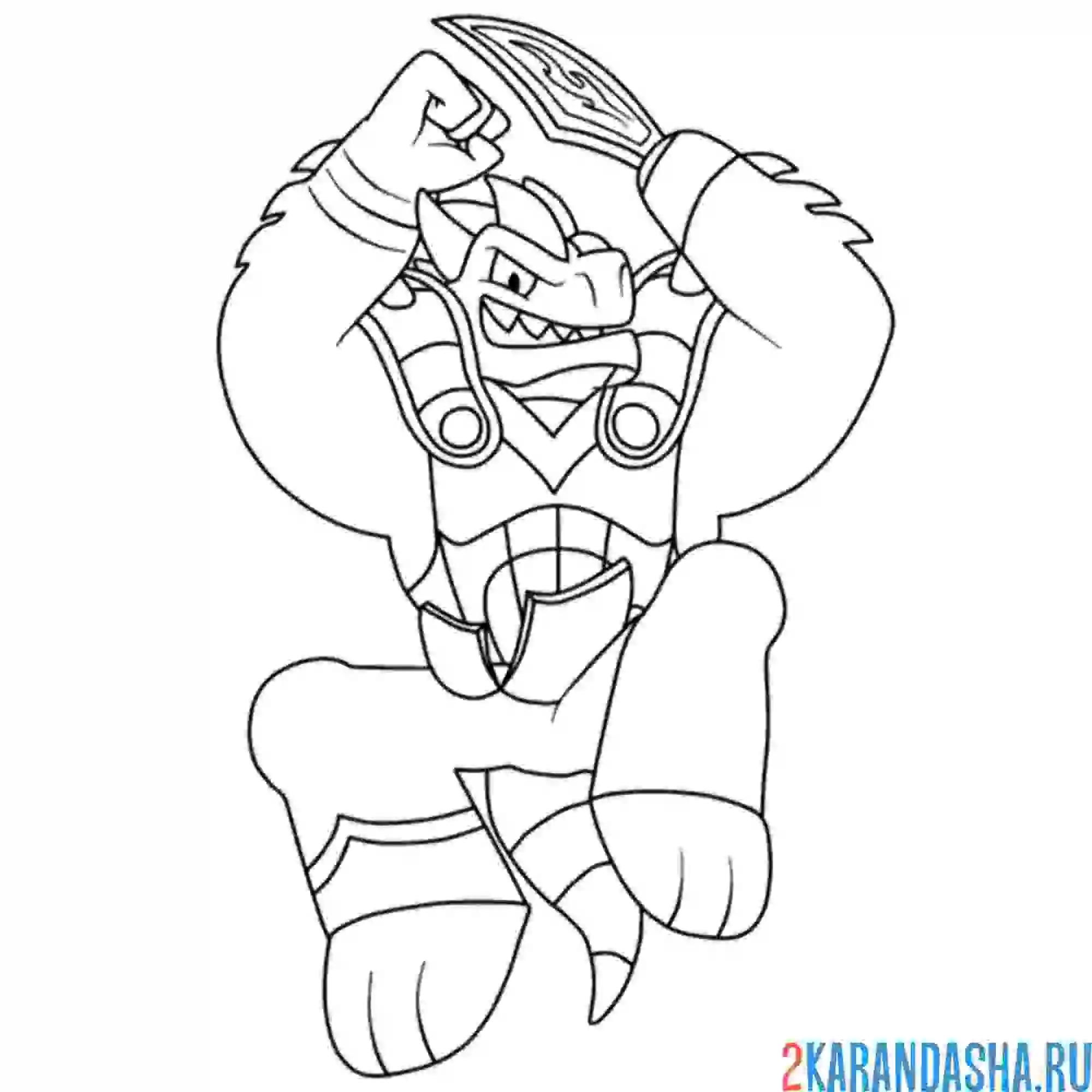 Раскраска гуджитсу дракон