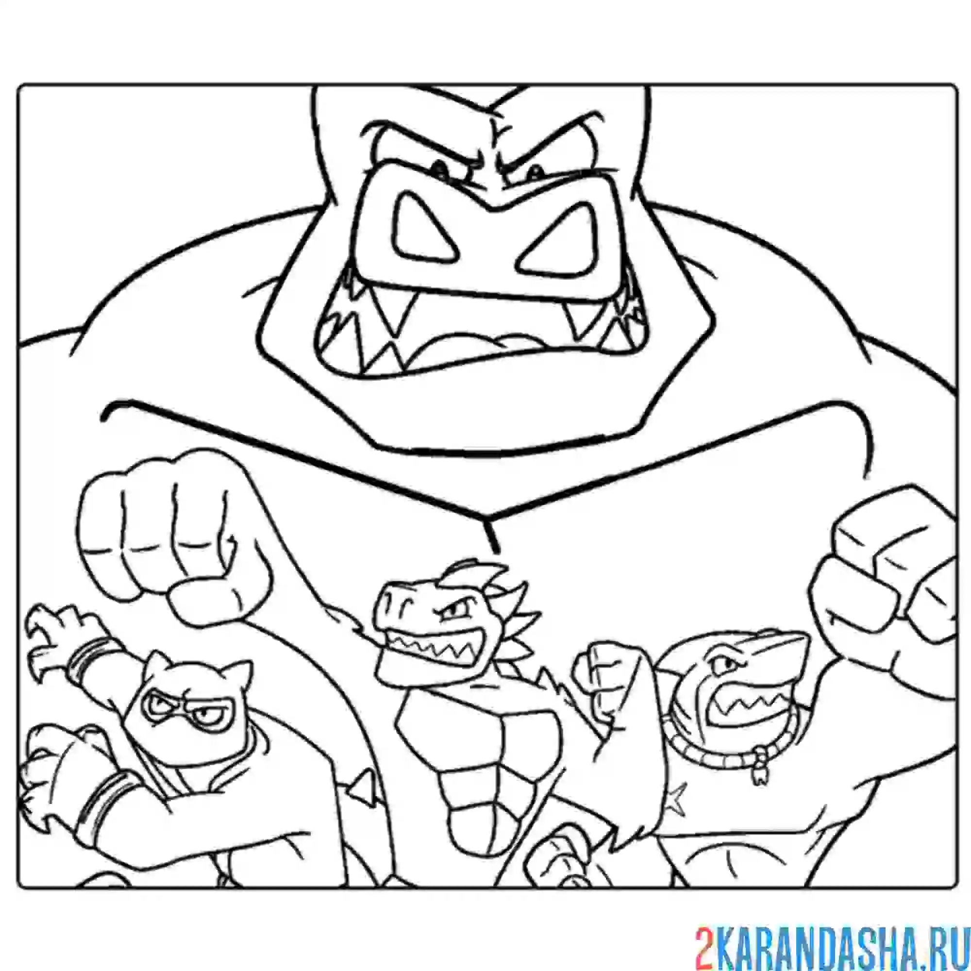 Раскраска гуджитсу главные персонажи