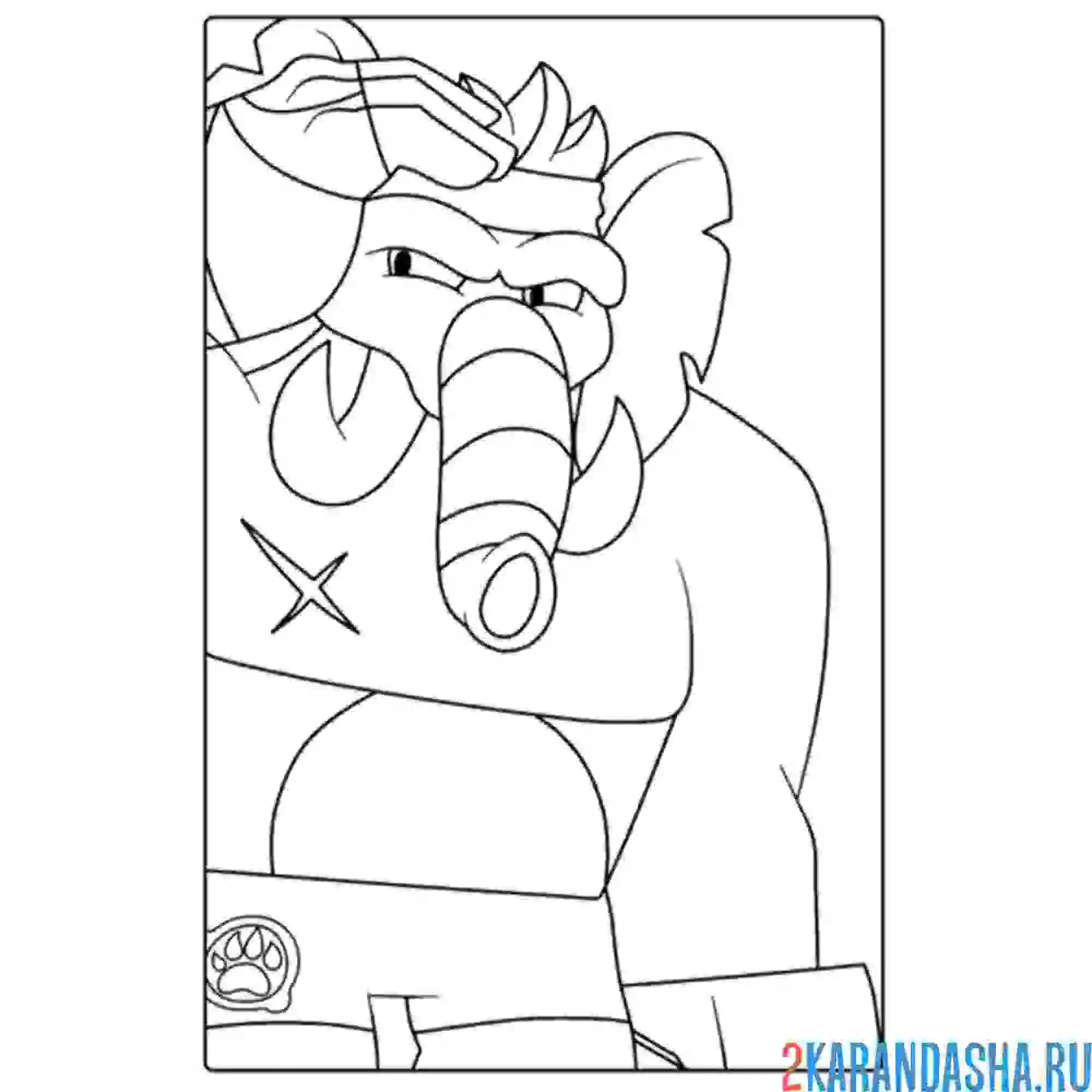 Раскраска гуджитсу гигабивень