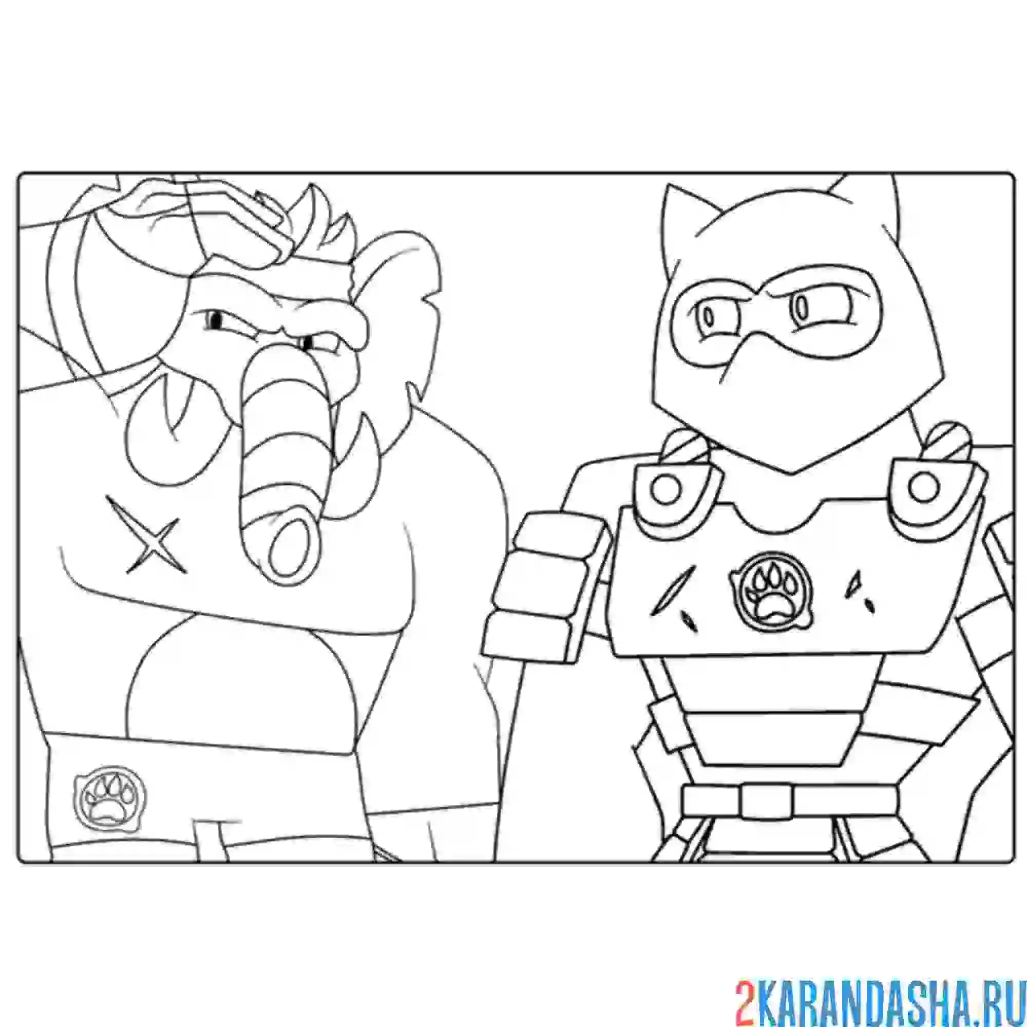 Раскраска гигабивень и пантаро гуджитсу