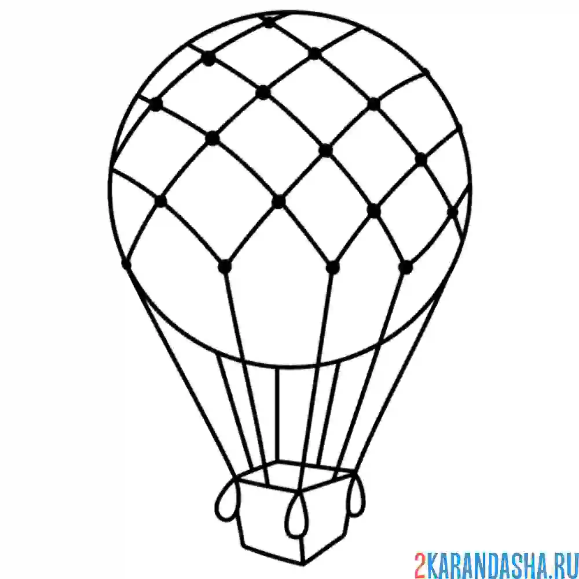 Раскраска воздушный шар простой