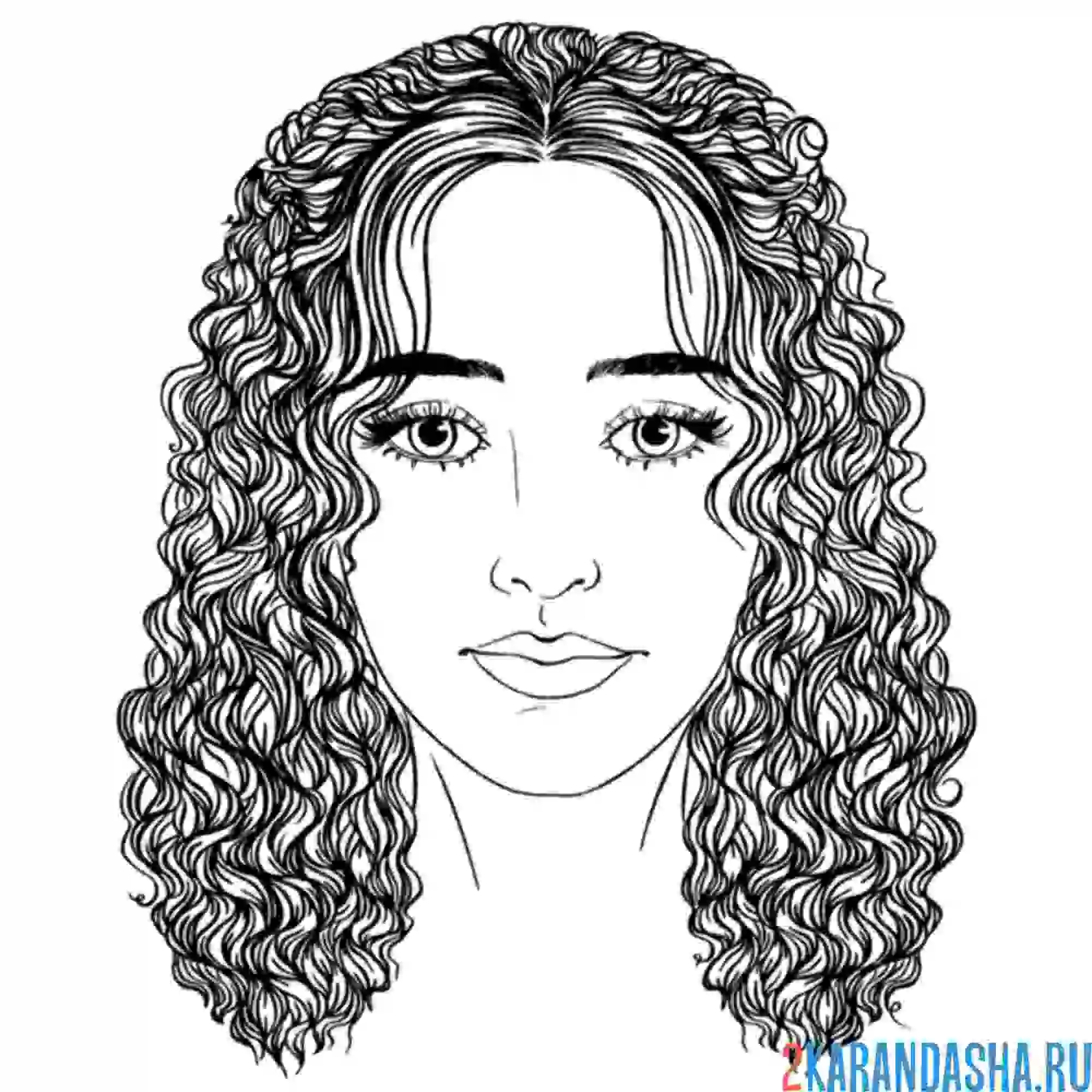 Раскраска лицо девушки без макияжа