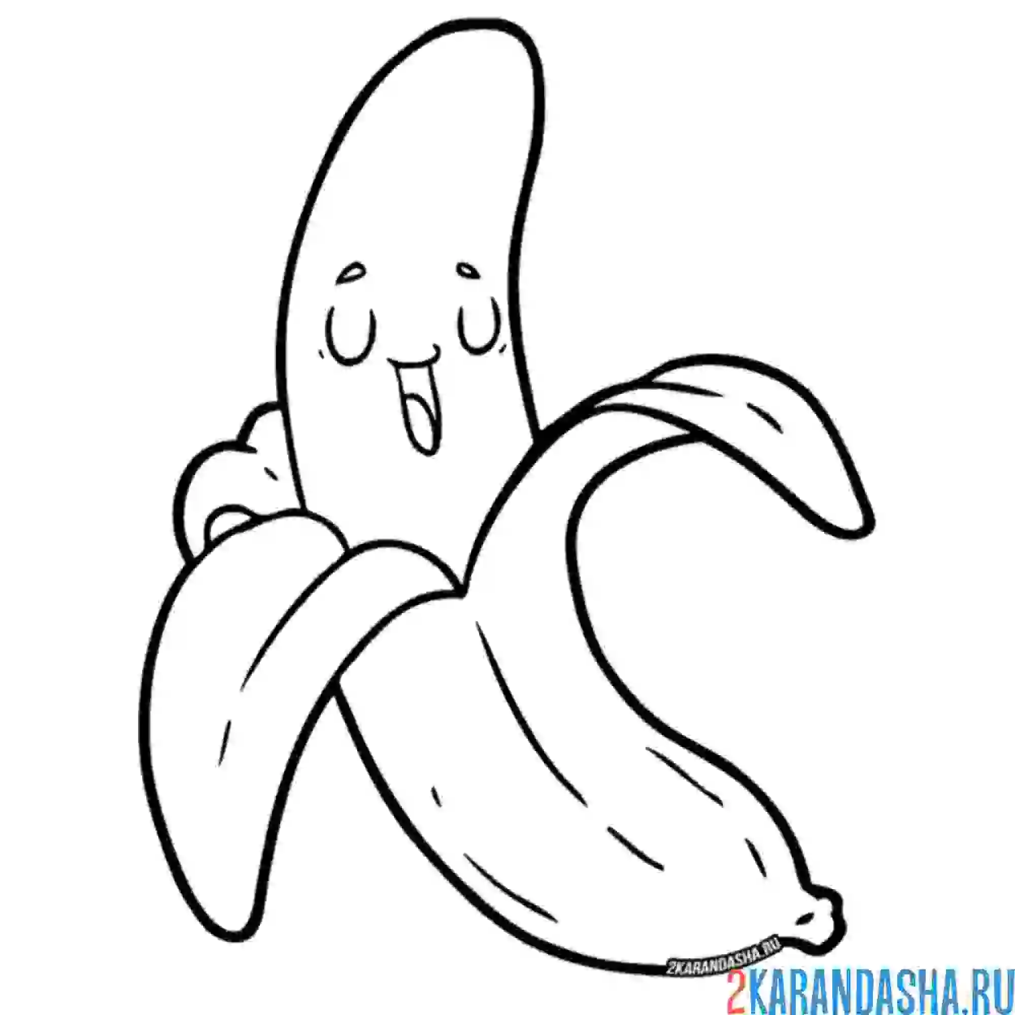 Раскраска банан спит