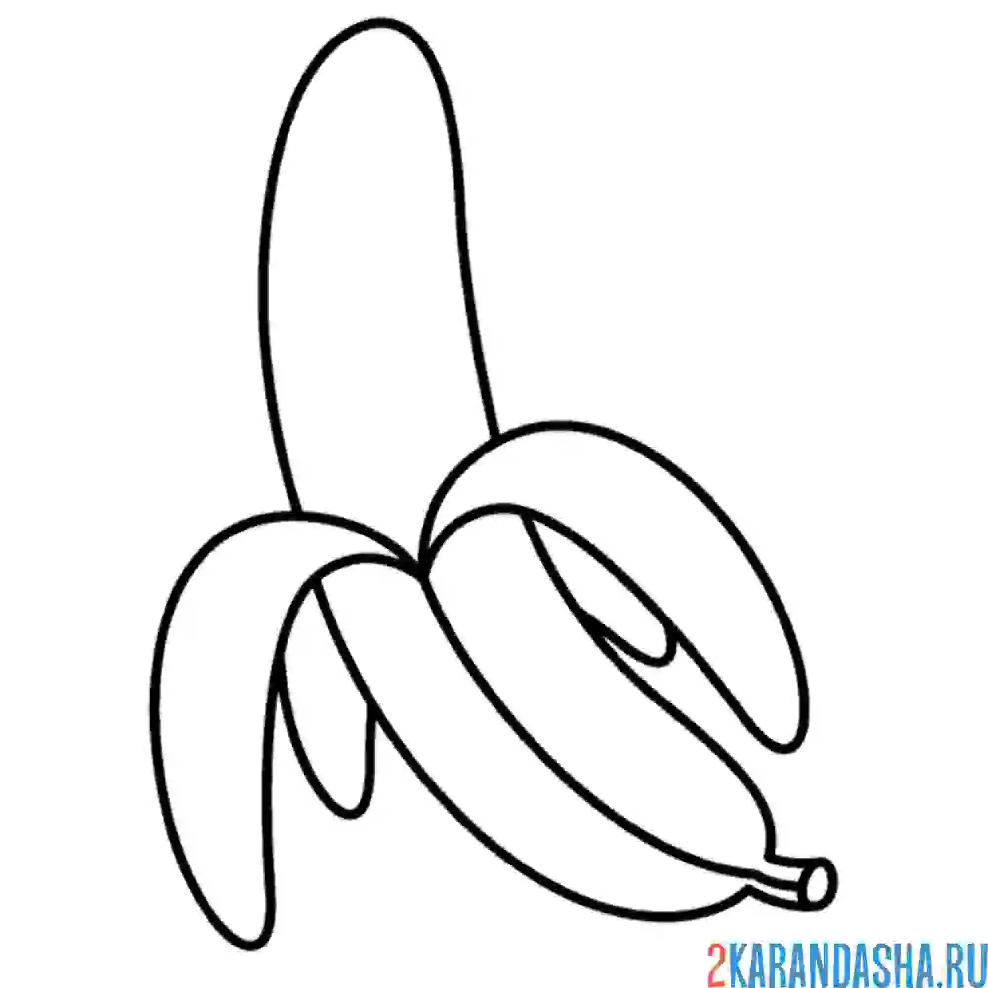 Раскраска банан свежий