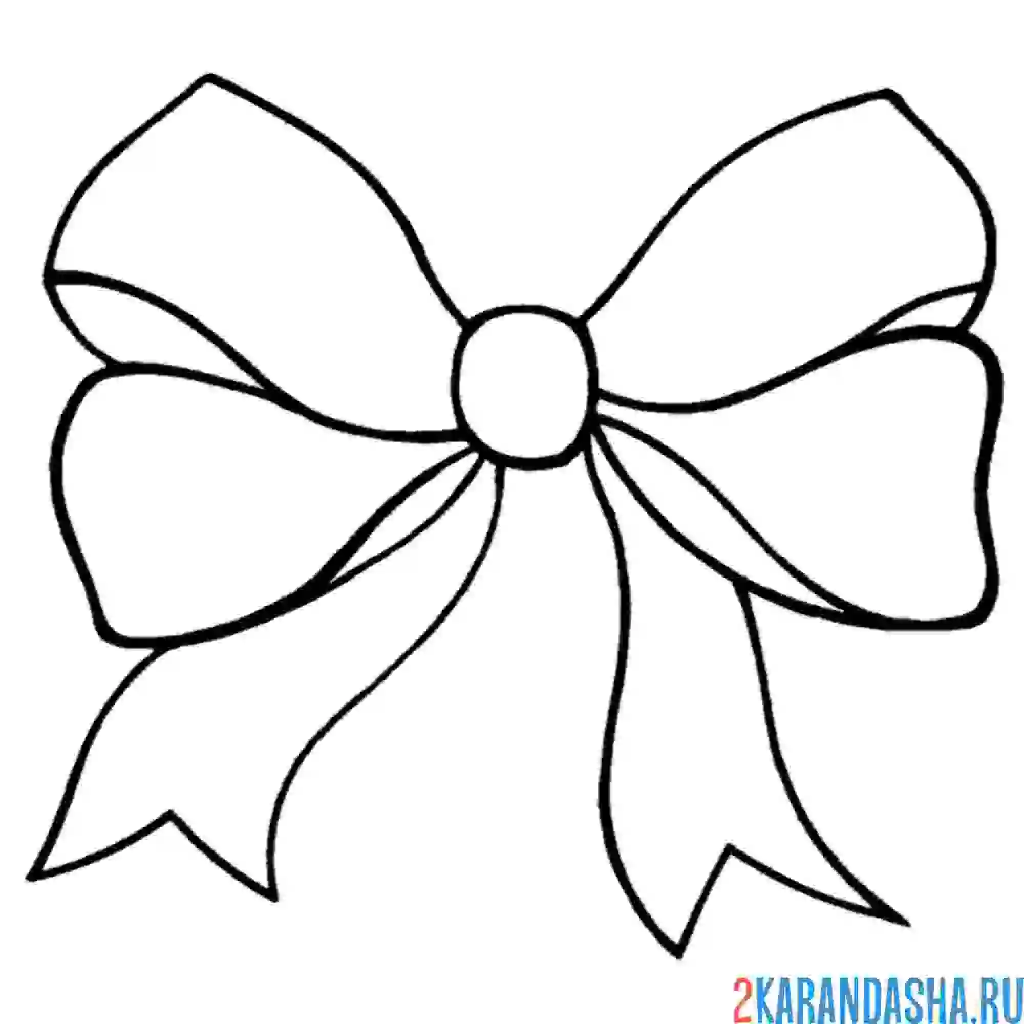 Раскраска игривый бантик