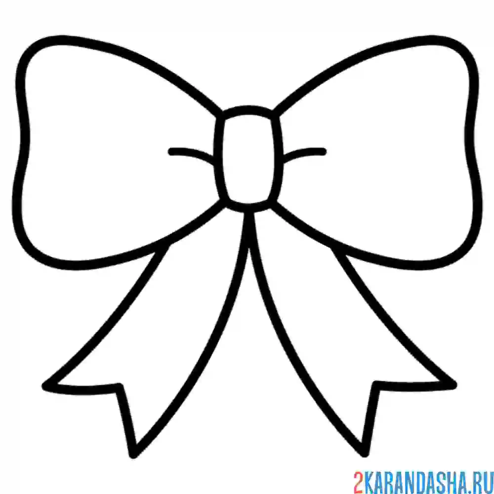 Раскраска бантик для девочек рисунок