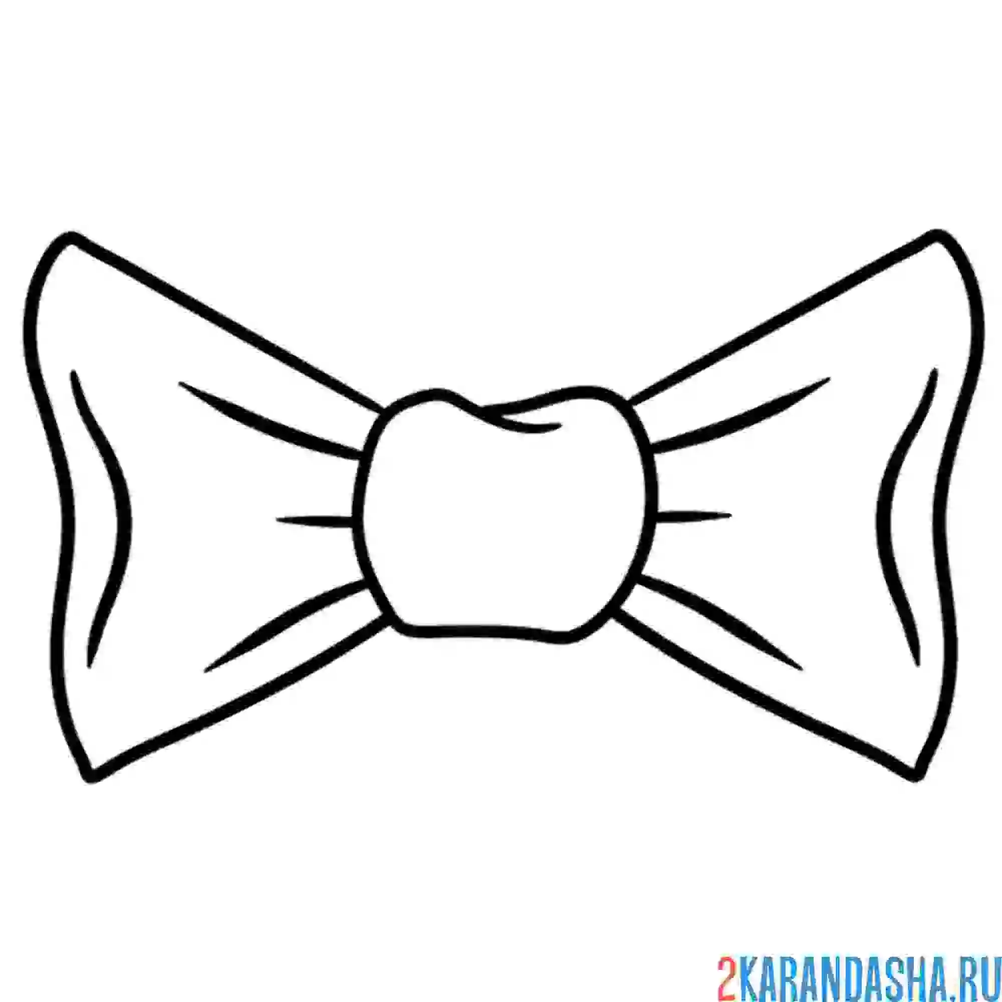 Раскраска бантик-бабочка
