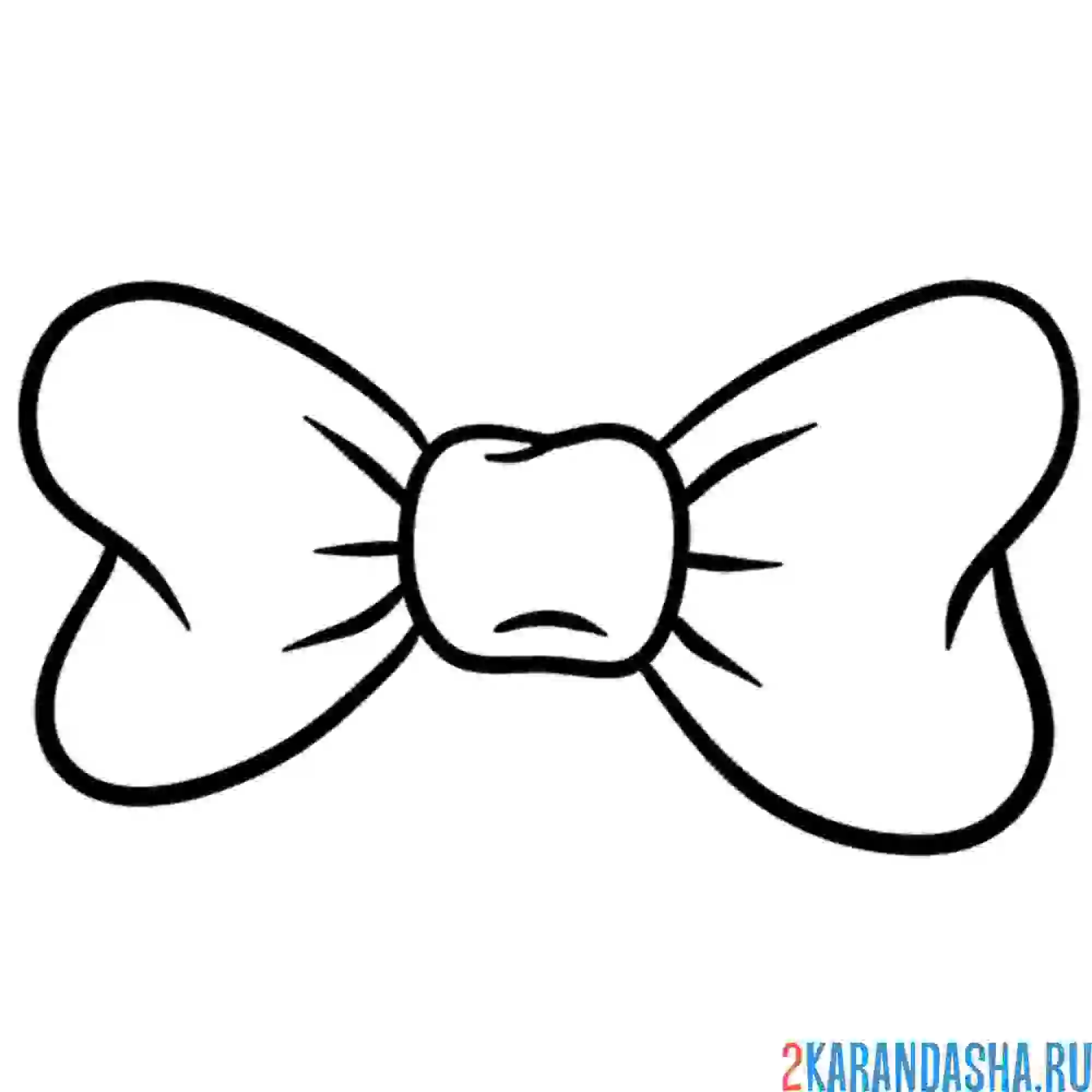 Раскраска бантик рисунок