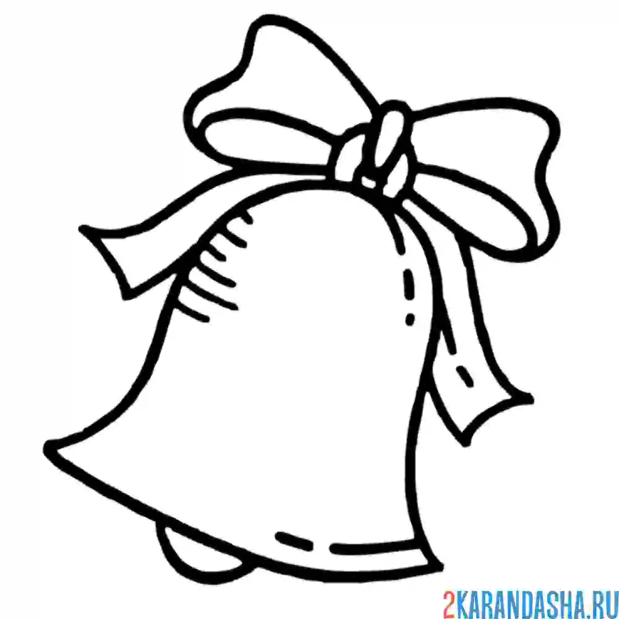 Раскраска колокольчик сбоку