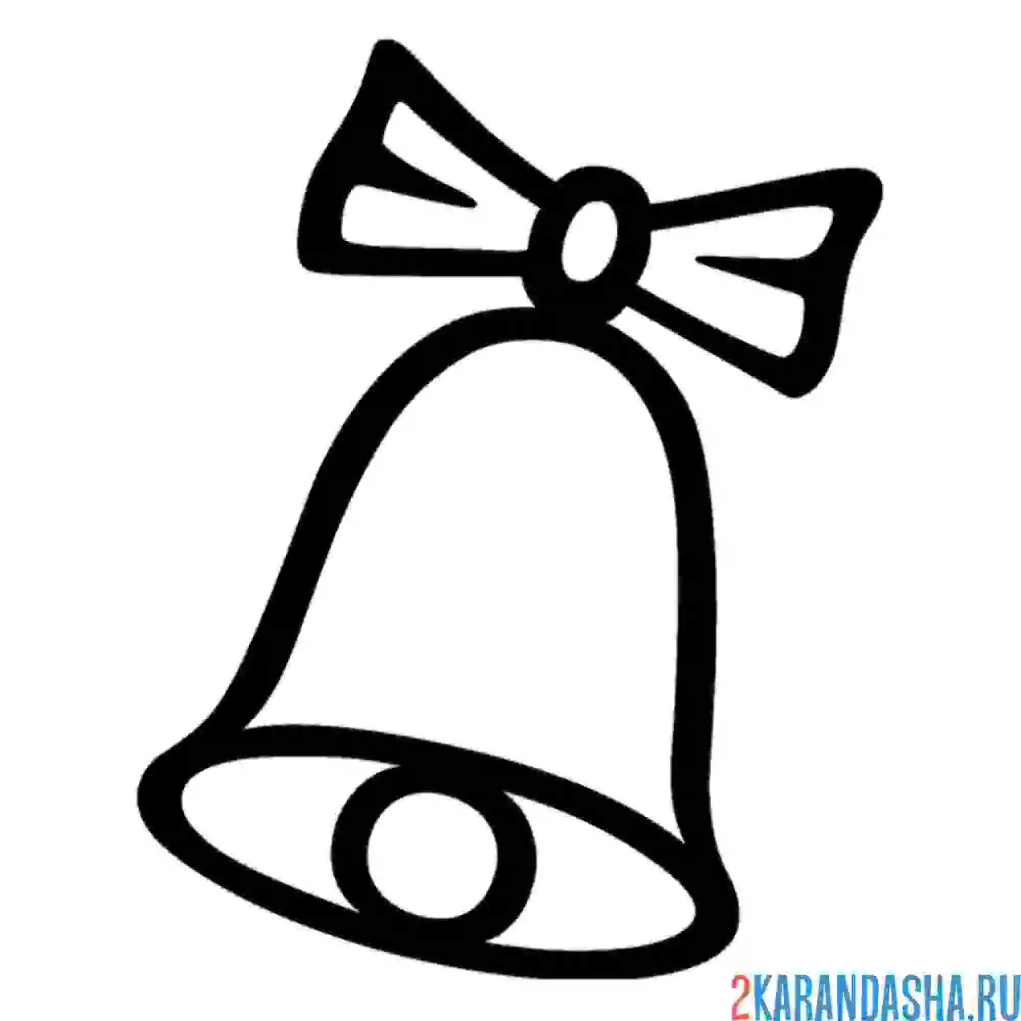 Раскраска простой колокольчик для малышей