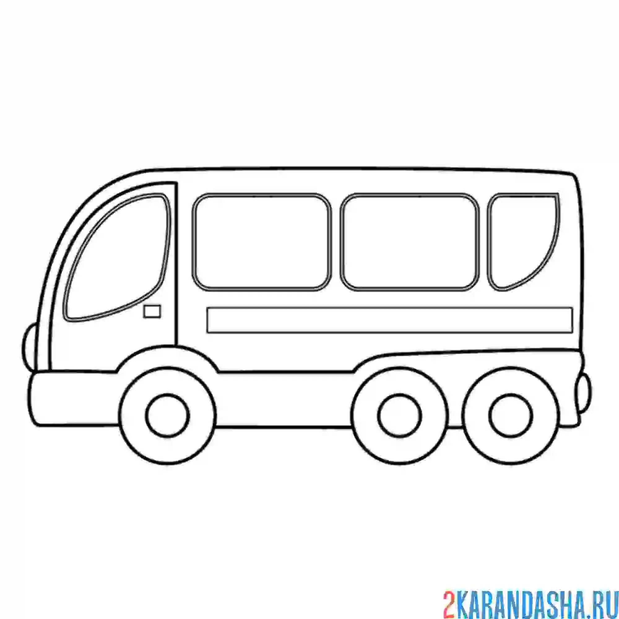 Раскраска простой автобус