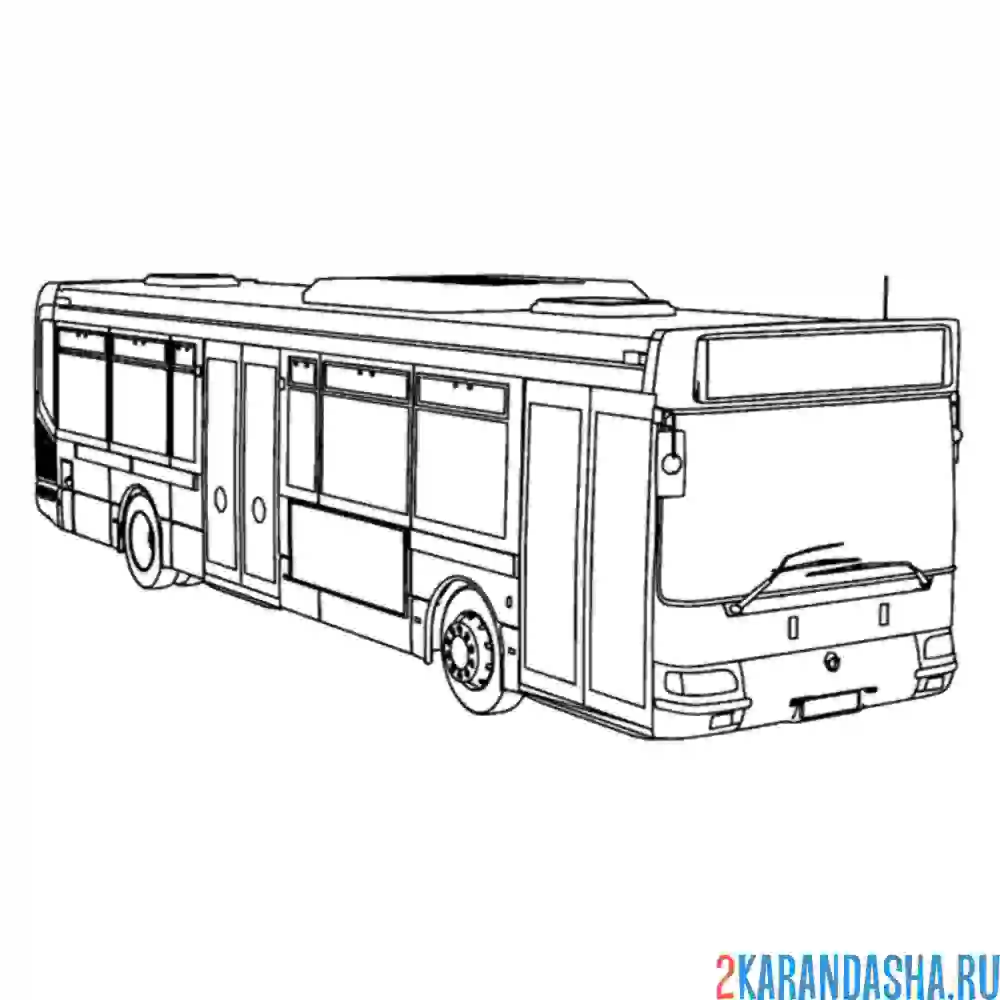 Раскраска немецкий автобус пассажирский