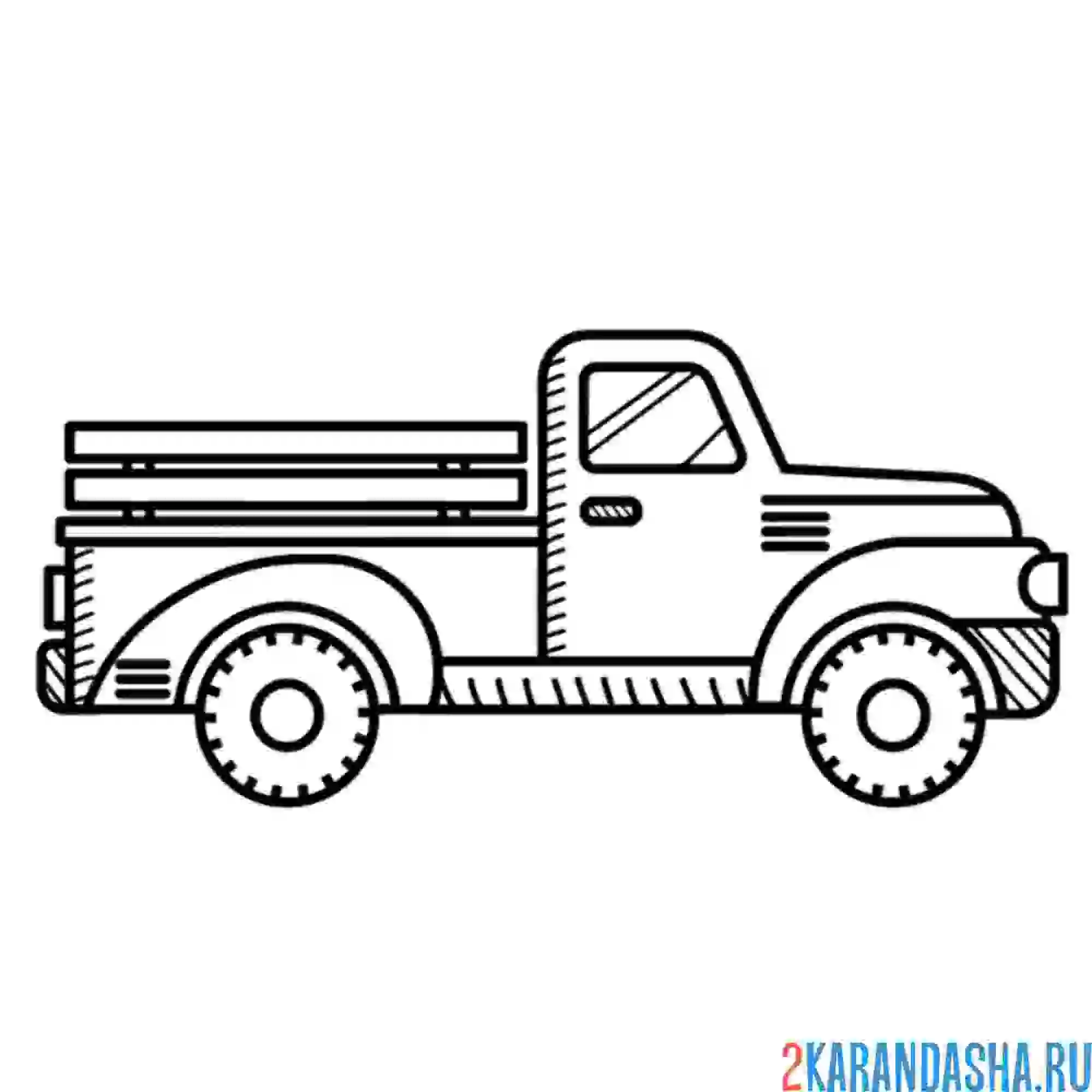 Раскраска пикап грузовик