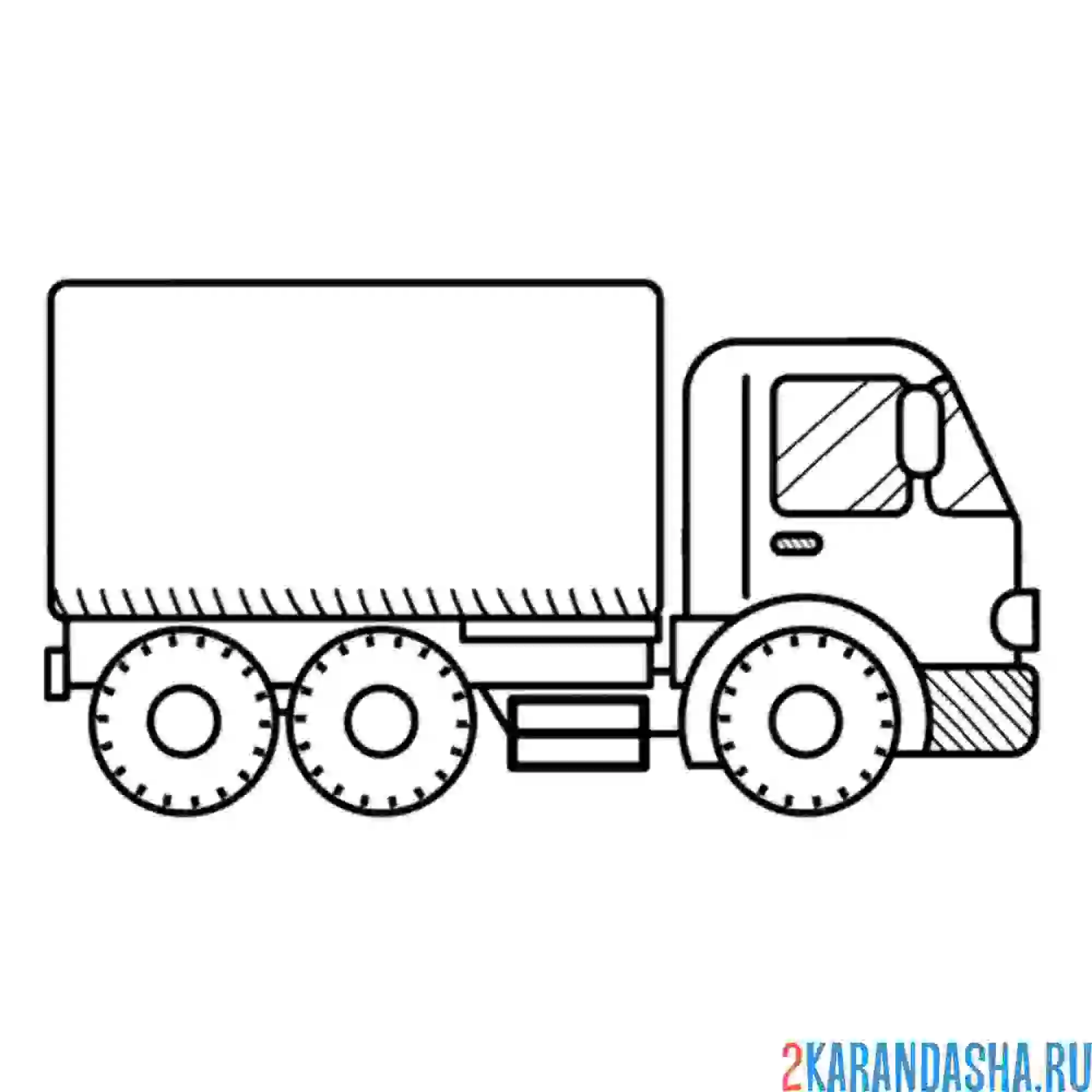 Раскраска грузовик городской