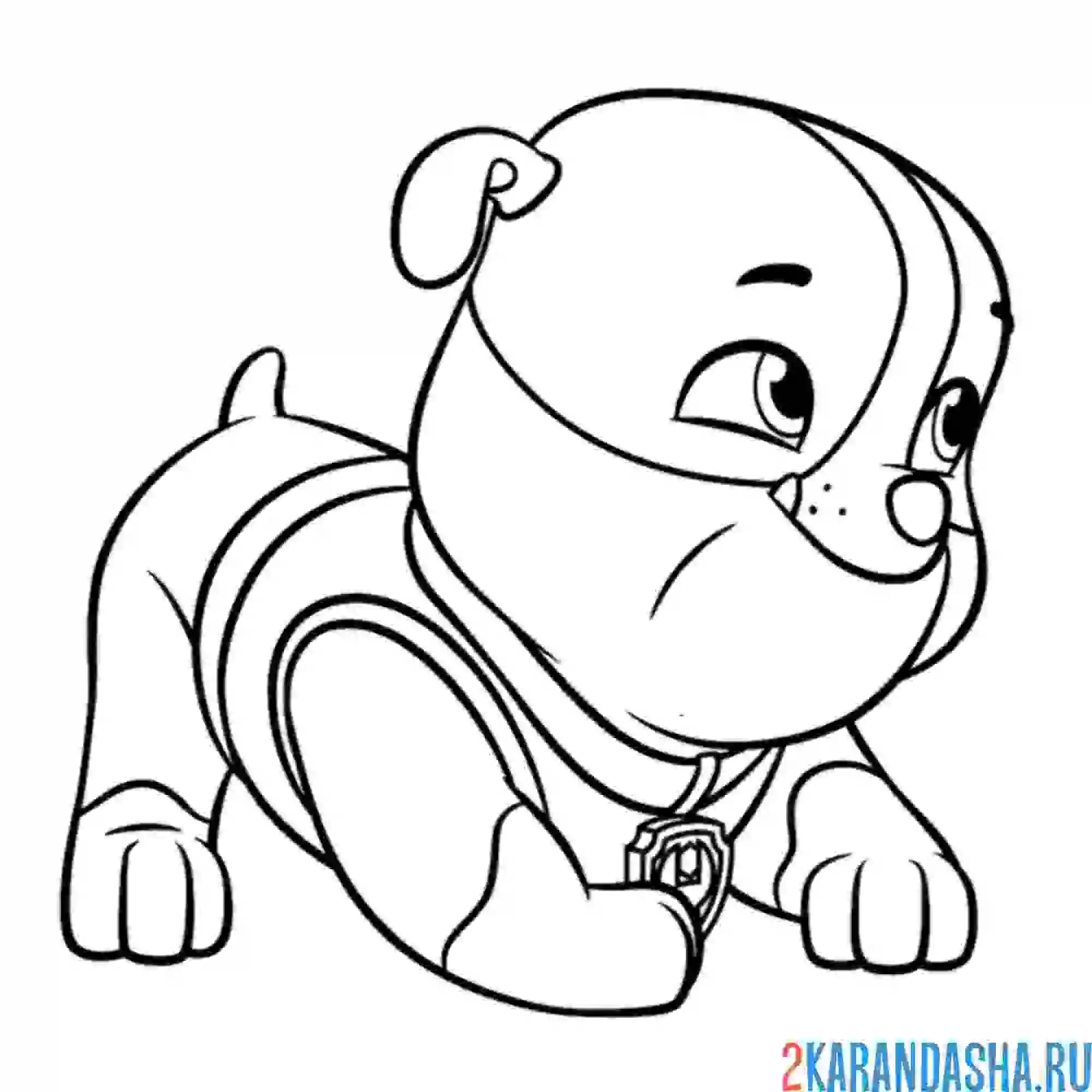 Раскраска крепыш малыш