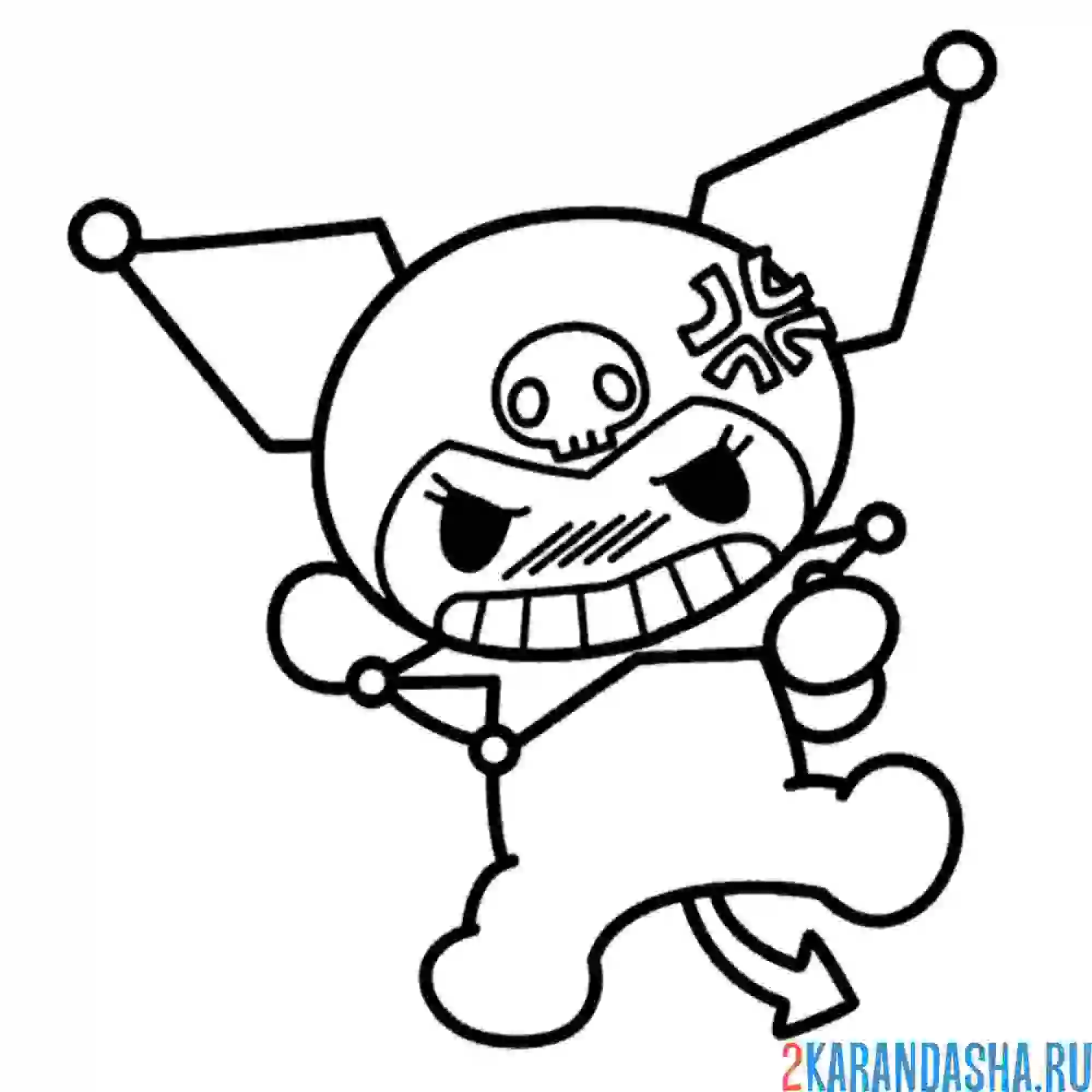 Раскраска куроми злится