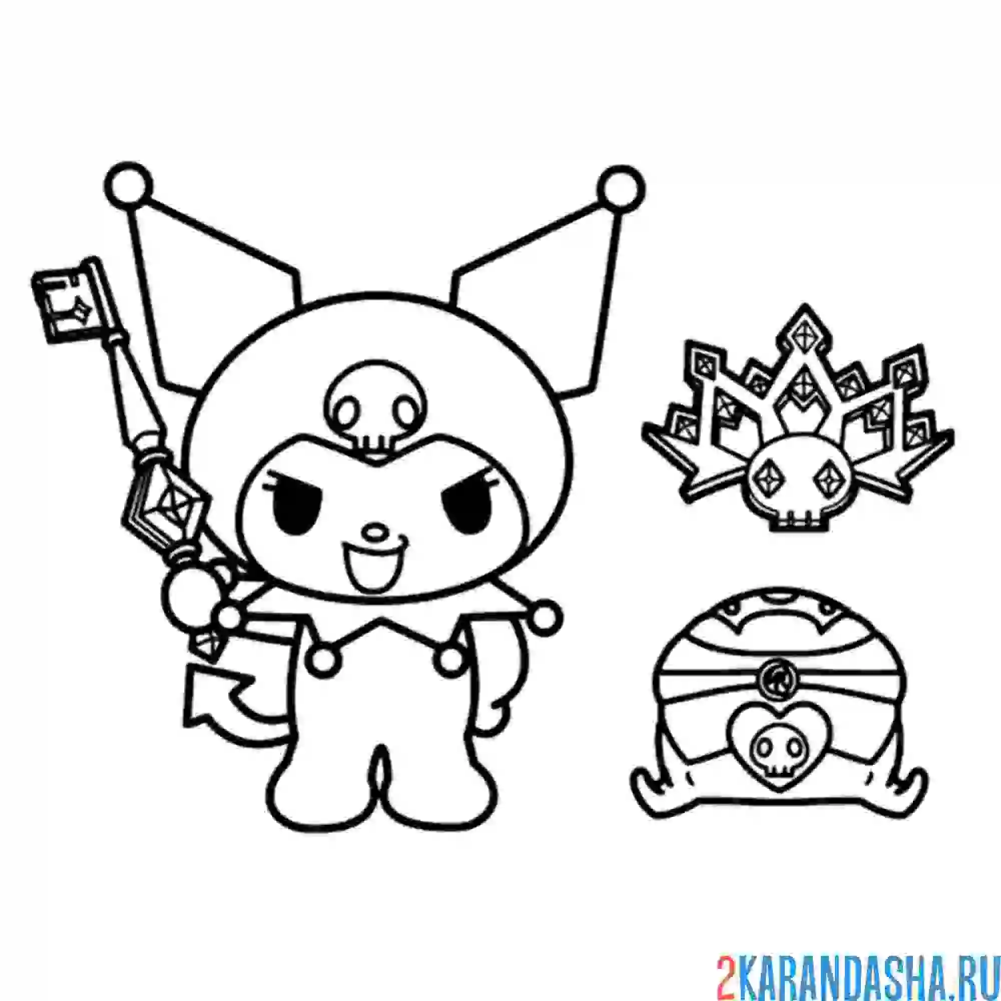 Раскраска куроми и наряды