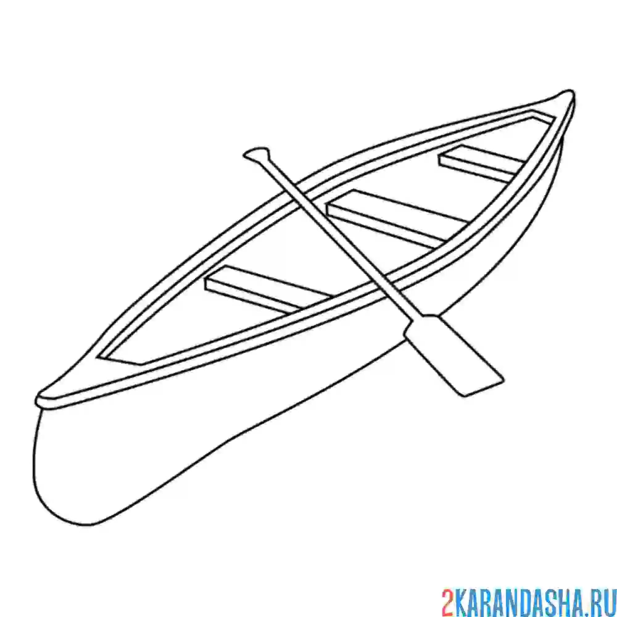Раскраска каноэ