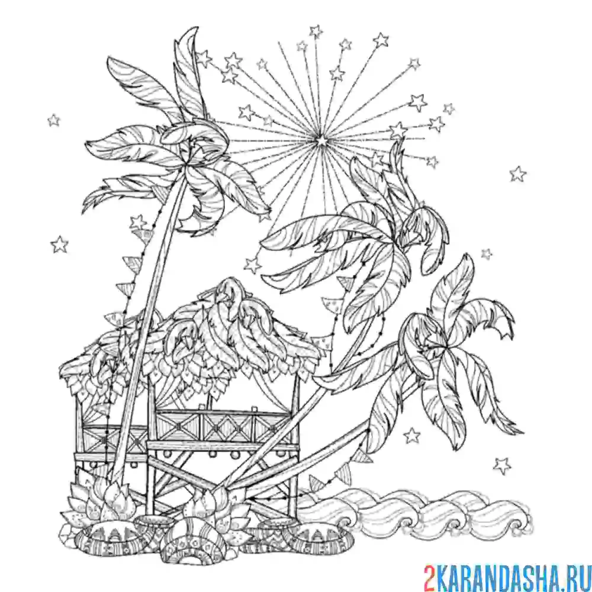 Раскраска бали арт