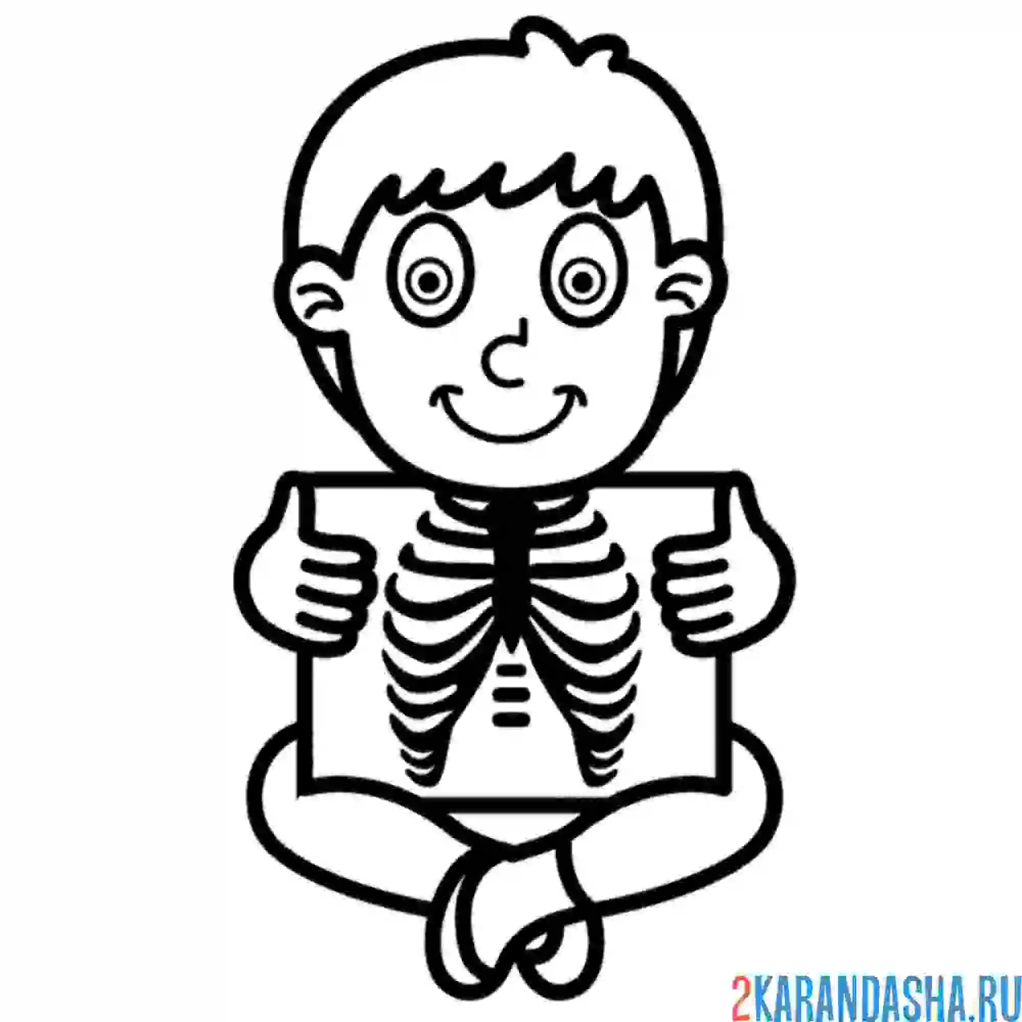 Раскраска детский рентген