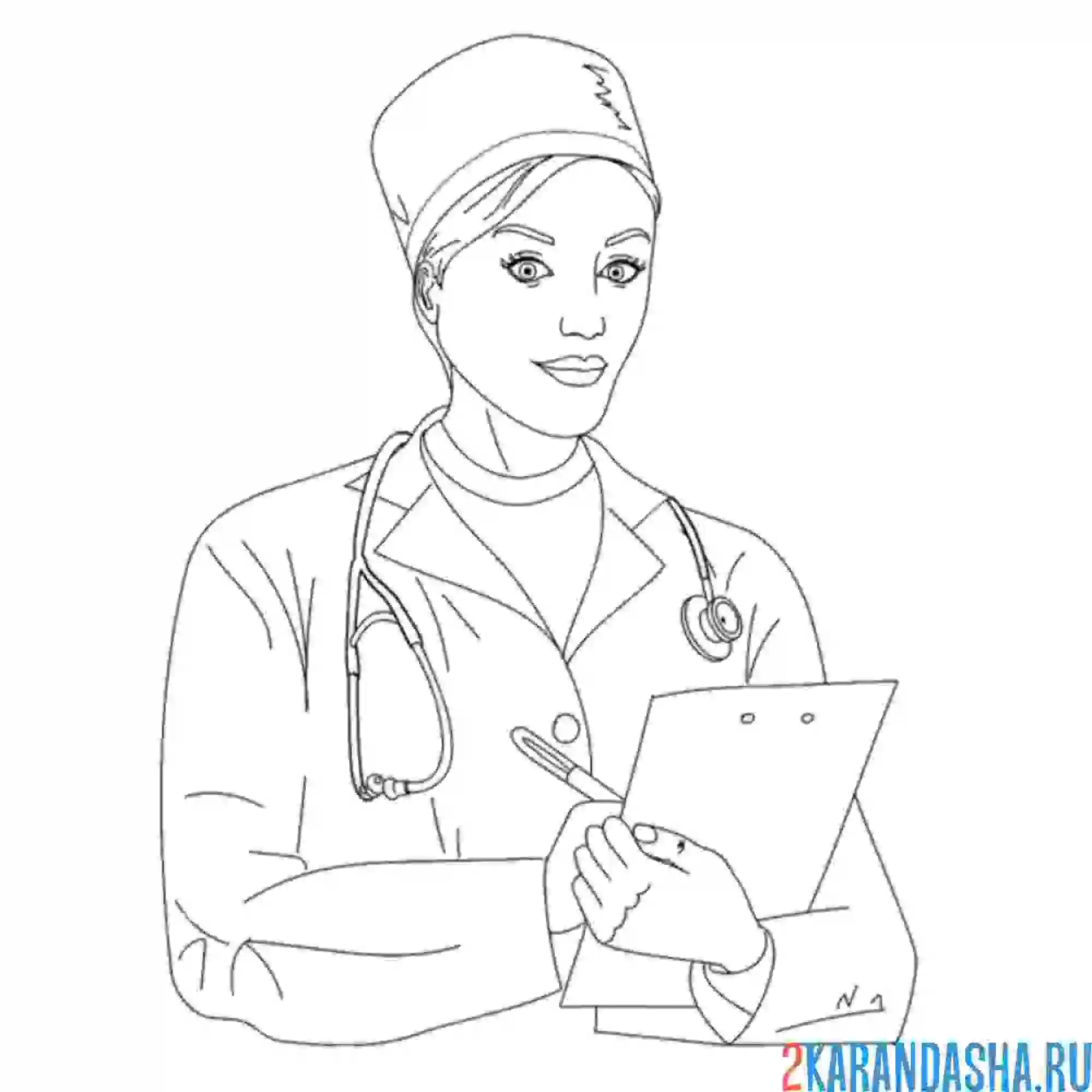 Раскраска хирург обход