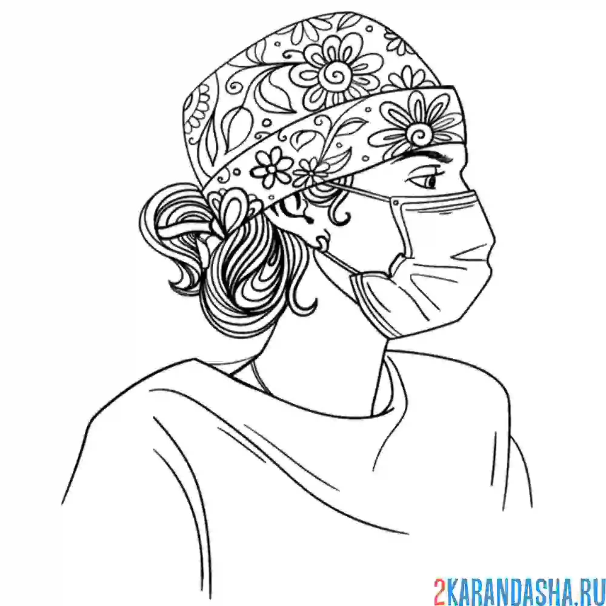 Раскраска настоящий врач