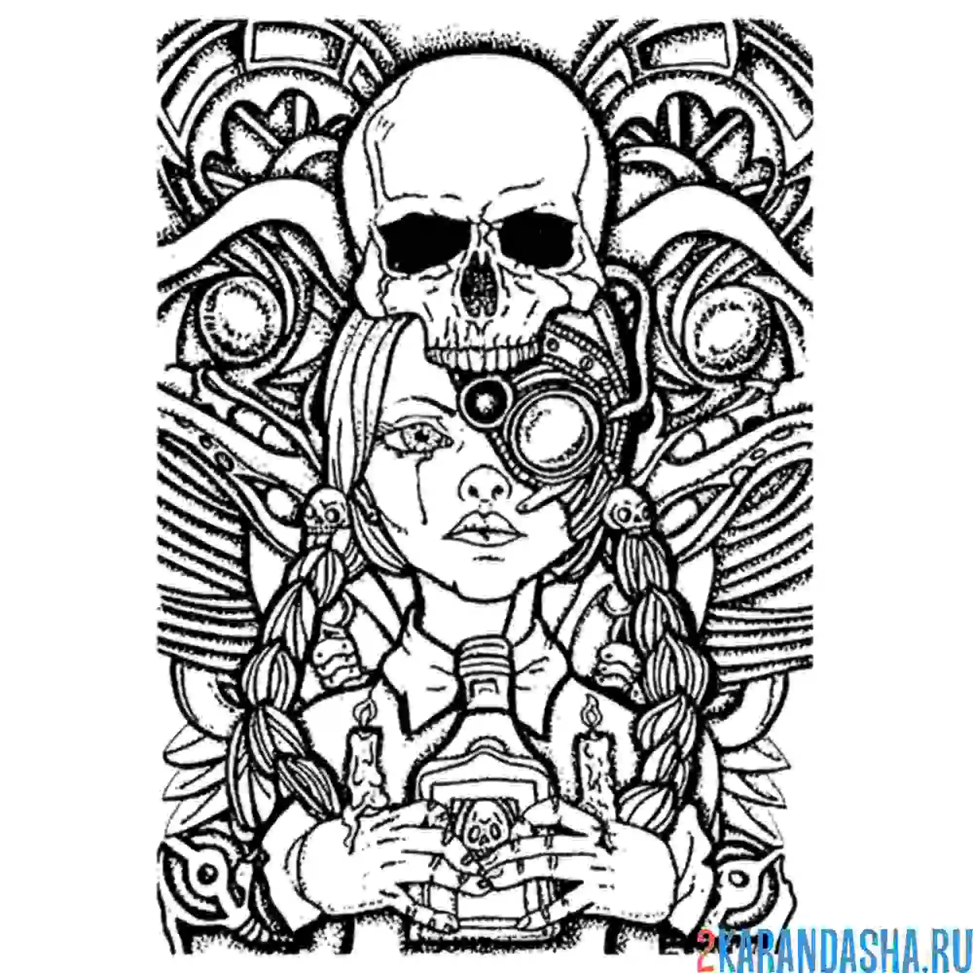 Раскраска уэнздей аддамс рисунок