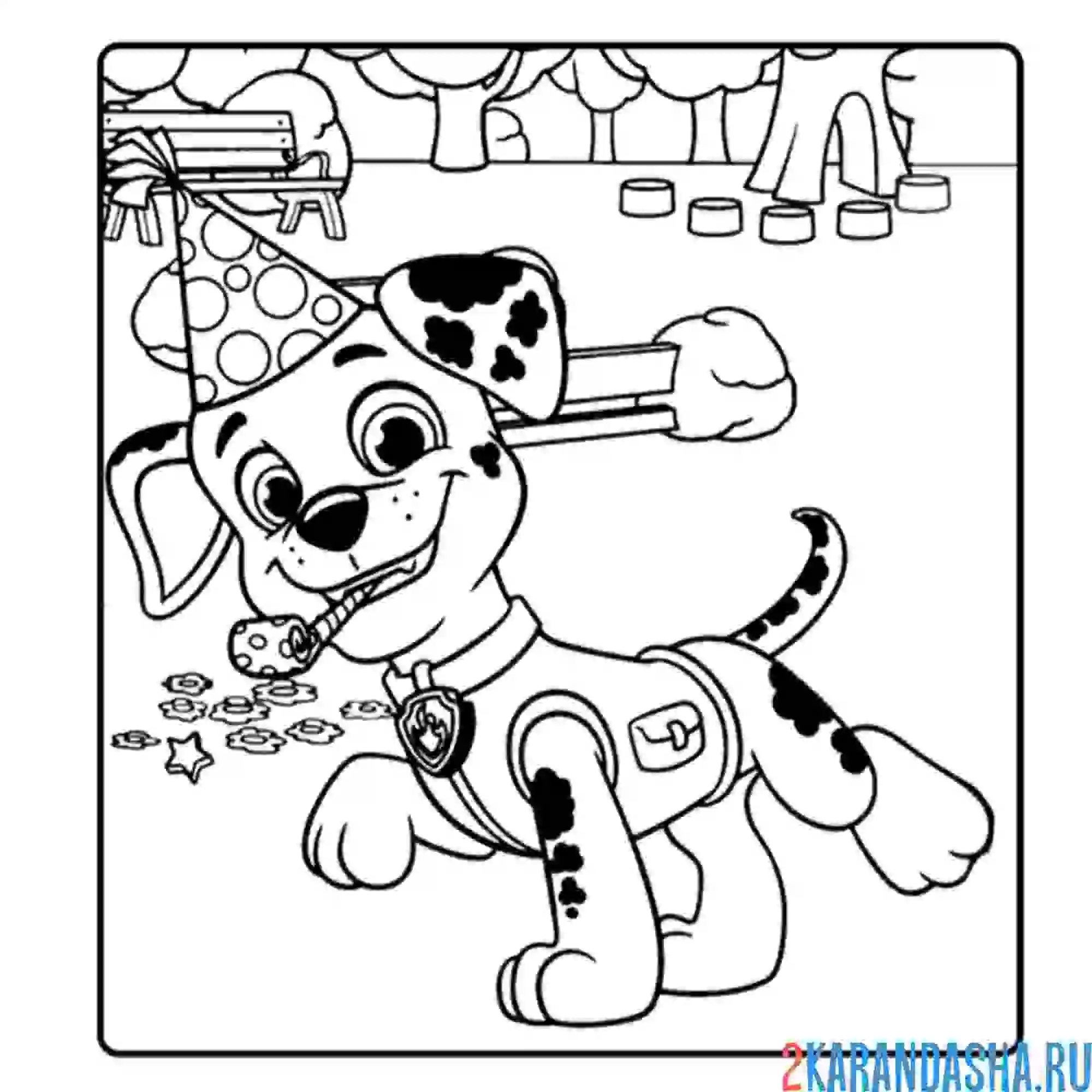 Раскраска маршал долматин