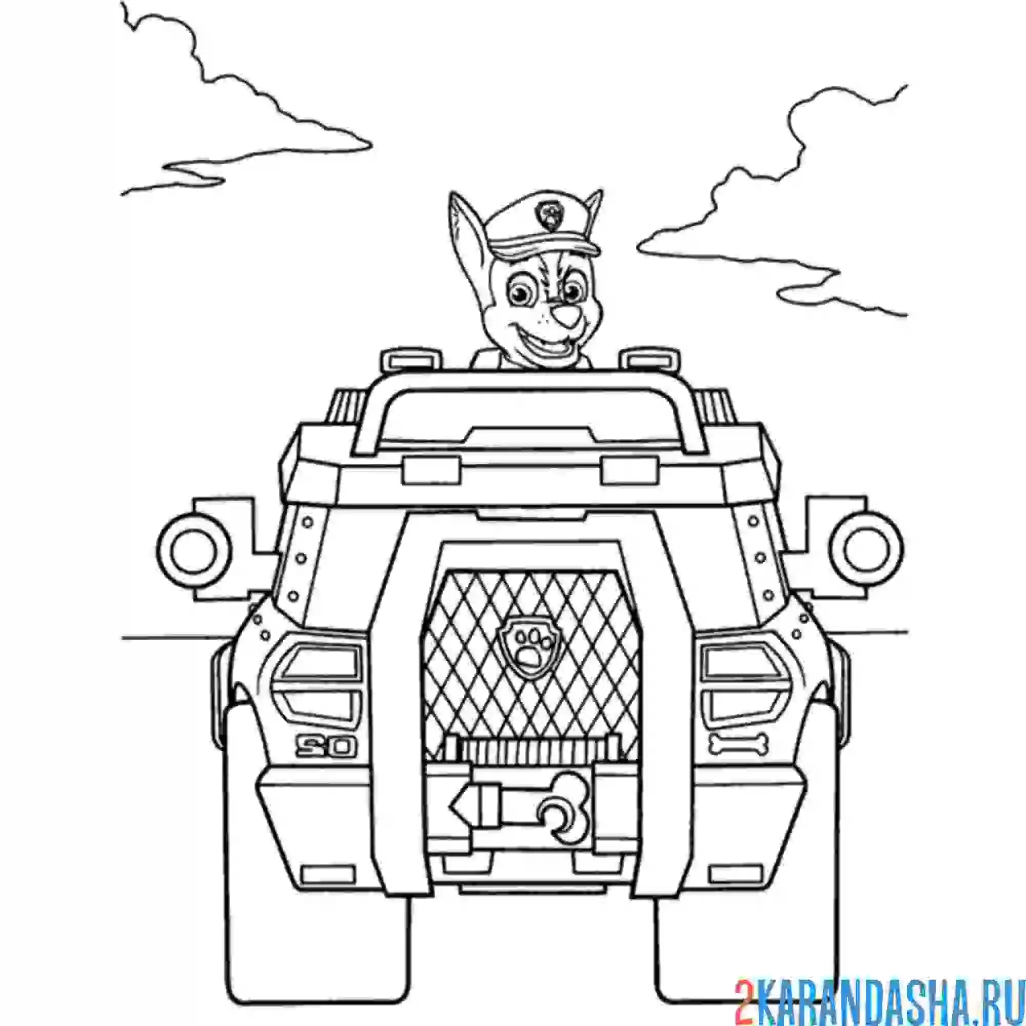 Раскраска гонщик на машине