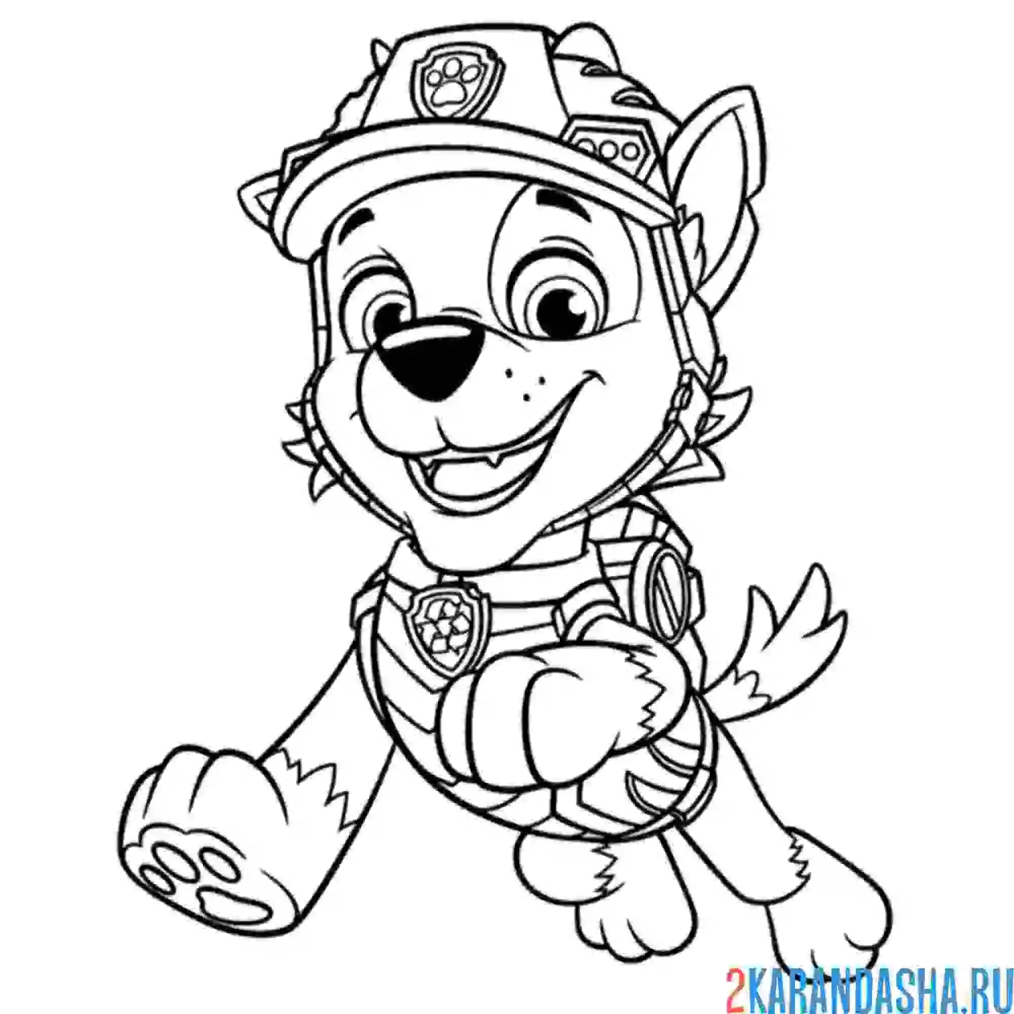 Раскраска рокки прыжок