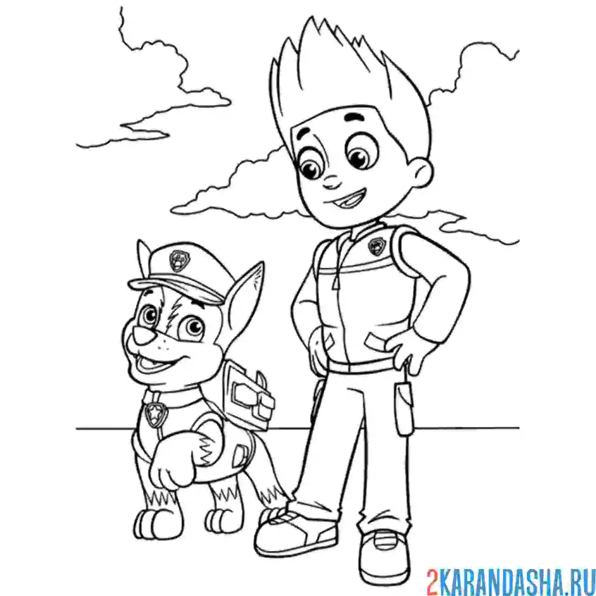 Раскраска райдер и гонщик вместе