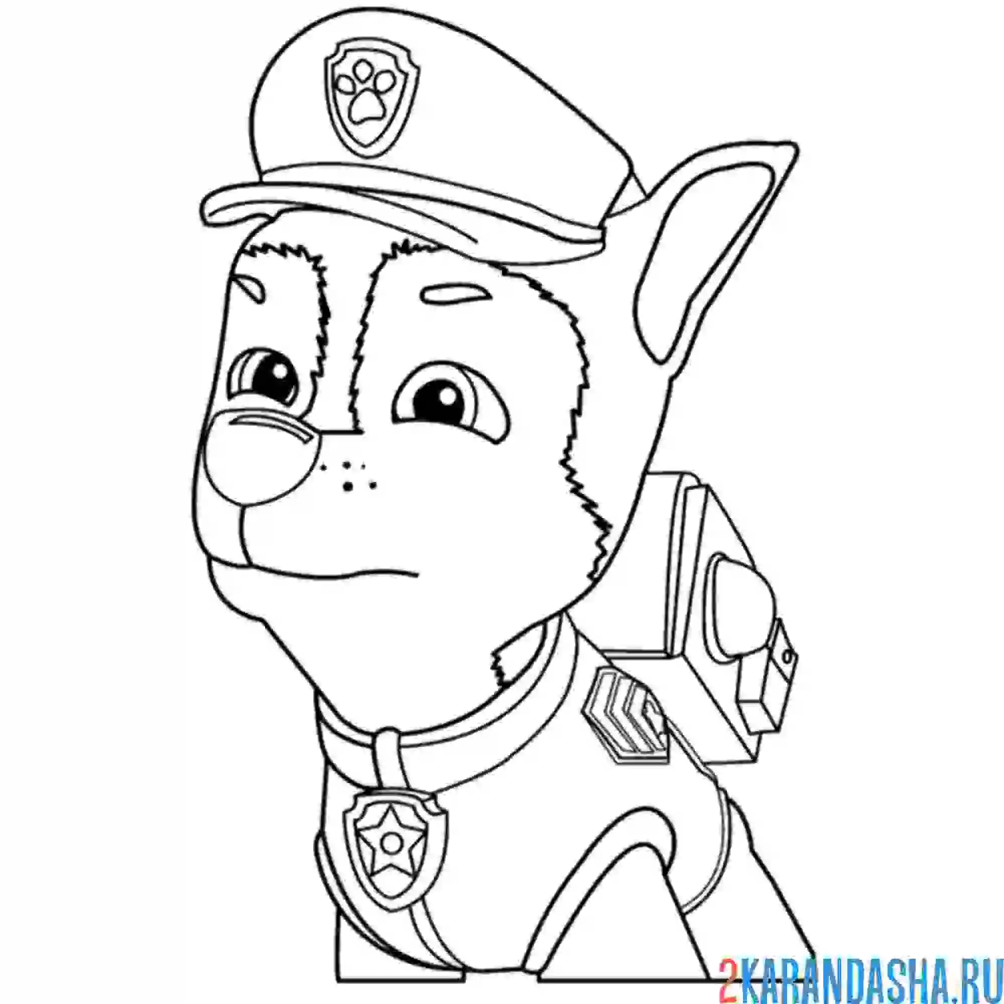 Раскраска гонщик задумался щенячий патруль