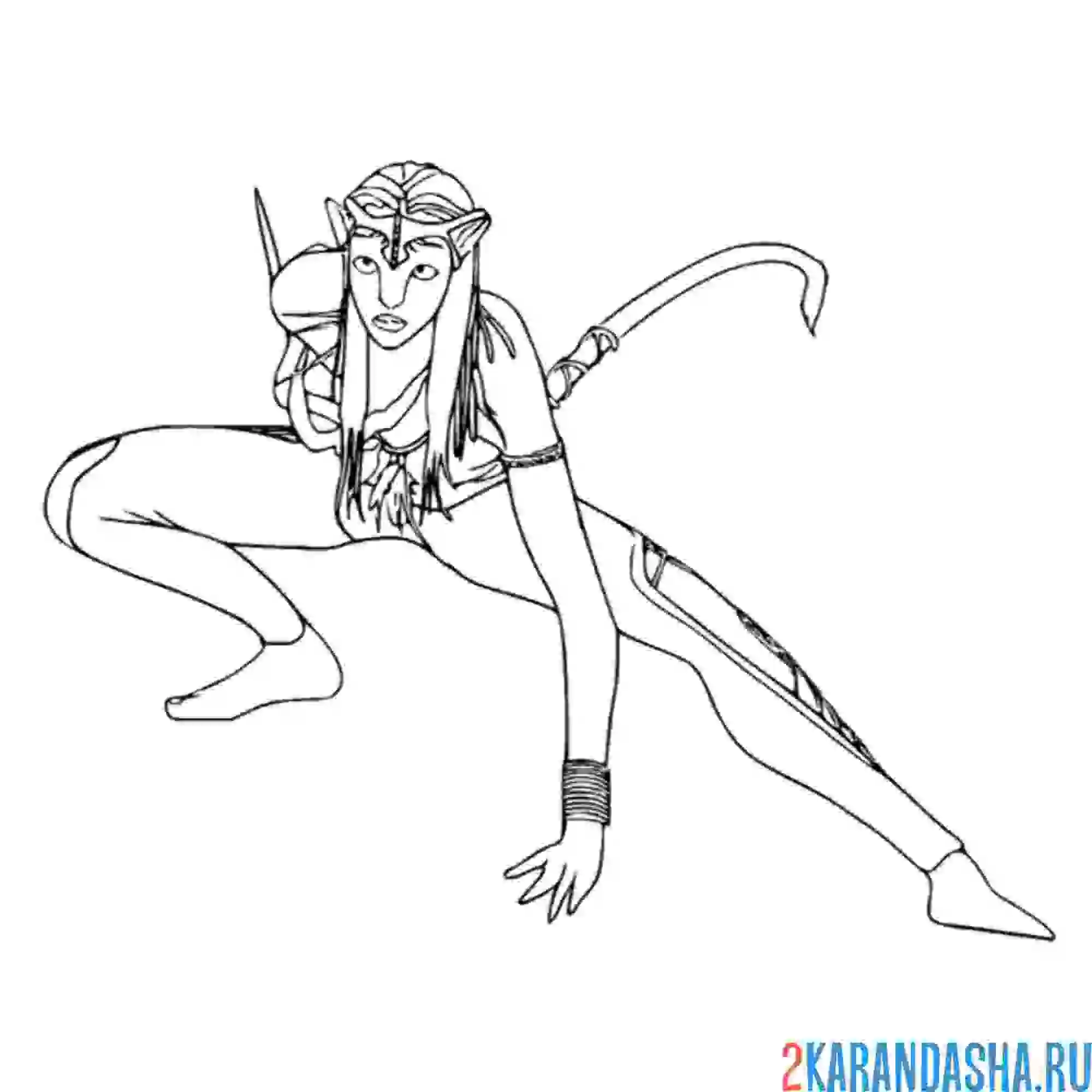 Раскраска аватар 2 нейтири