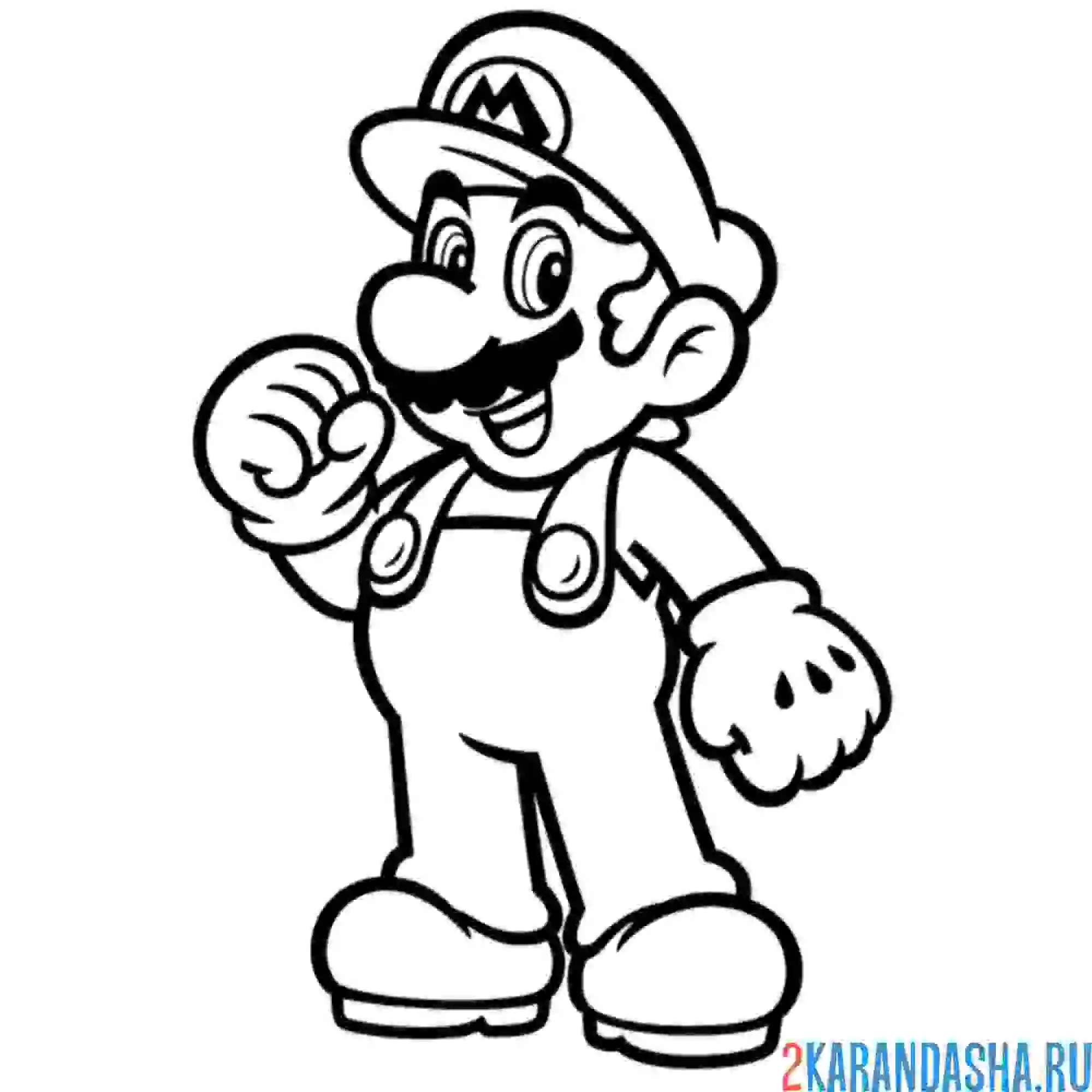 Раскраска марио персонаж