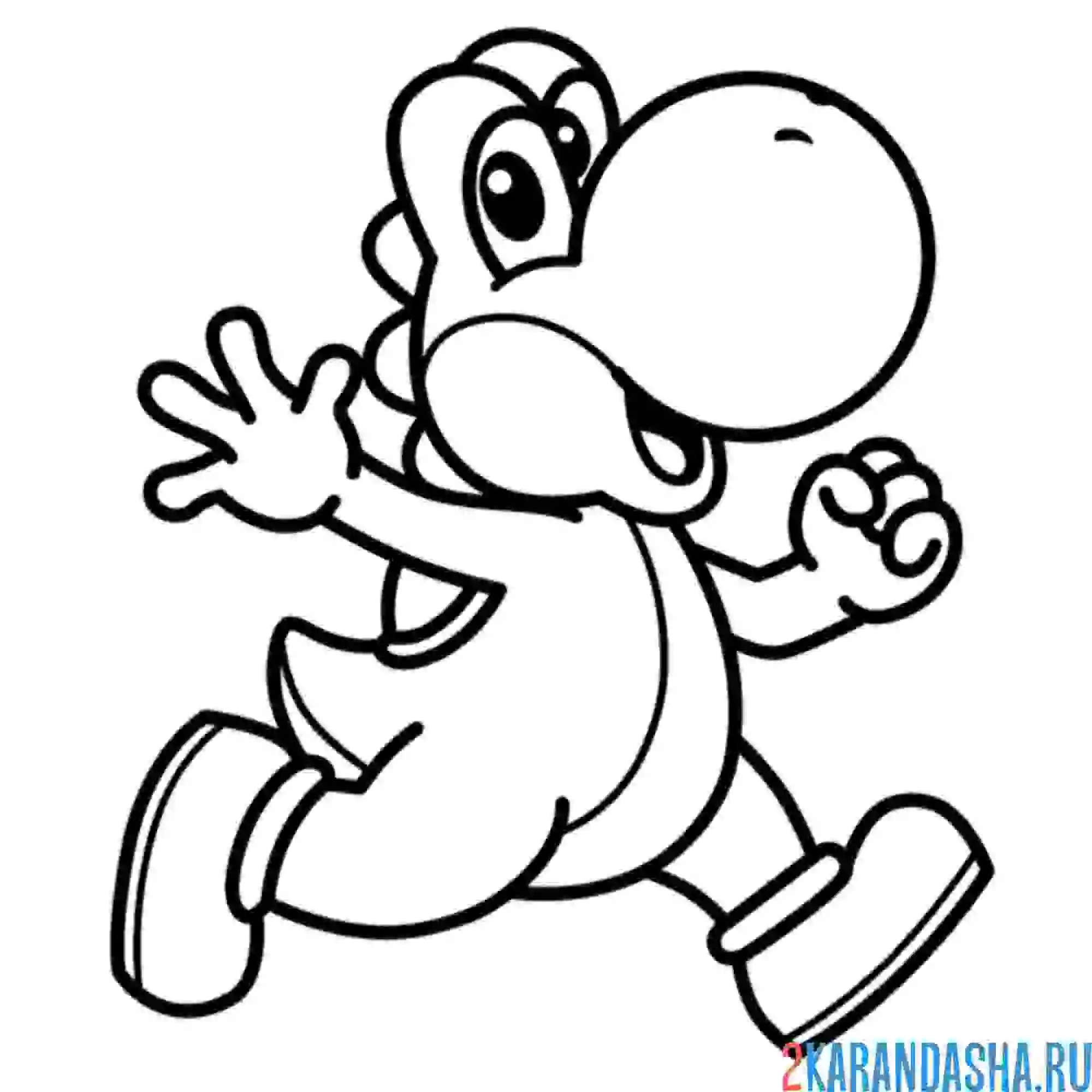 Раскраска йоши