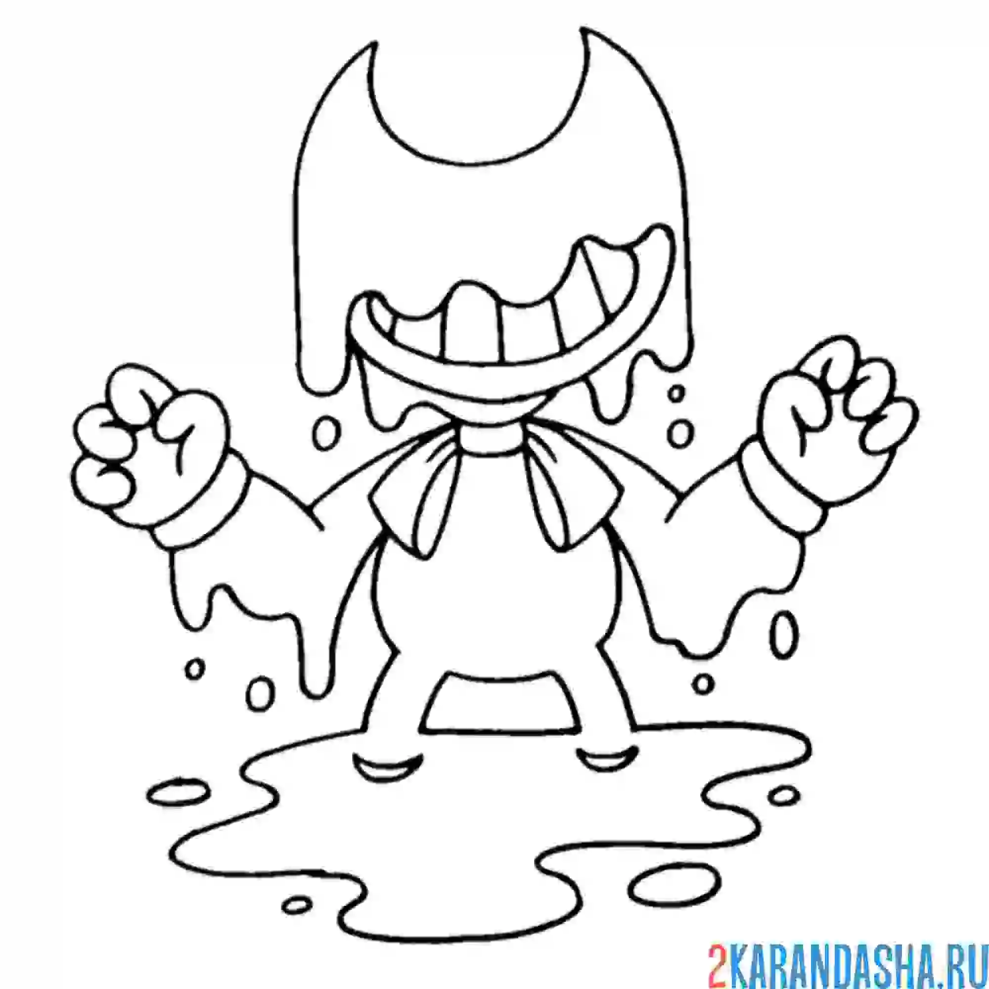 Раскраска демон бенди