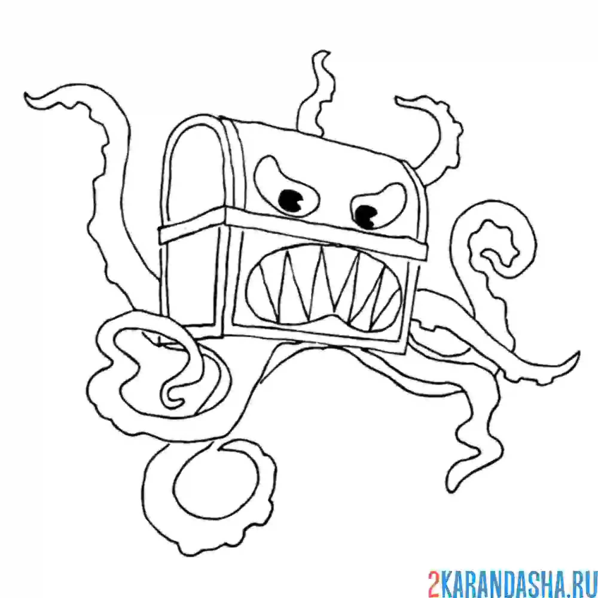 Раскраска бенди в кошмарном побеге