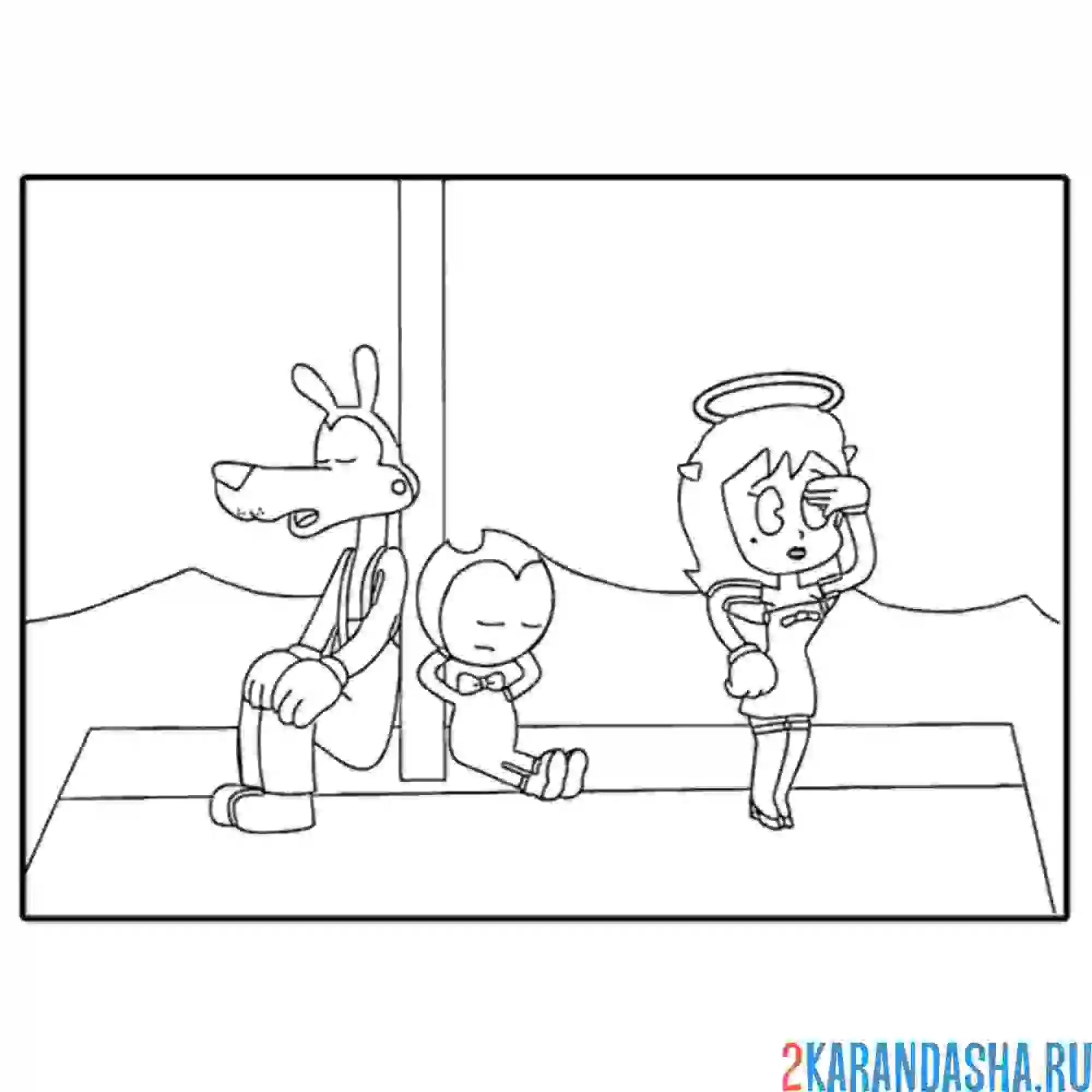 Раскраска кадр мультика