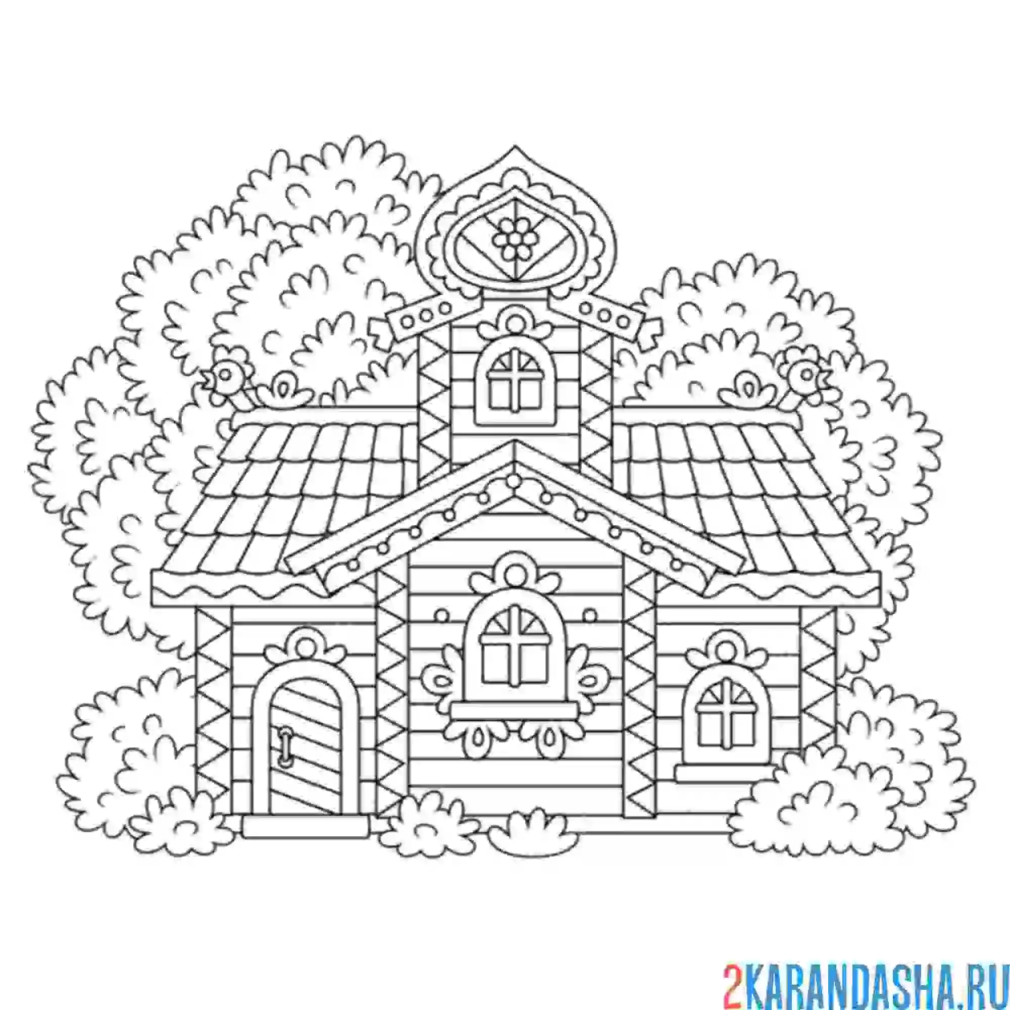 Раскраска русь терем
