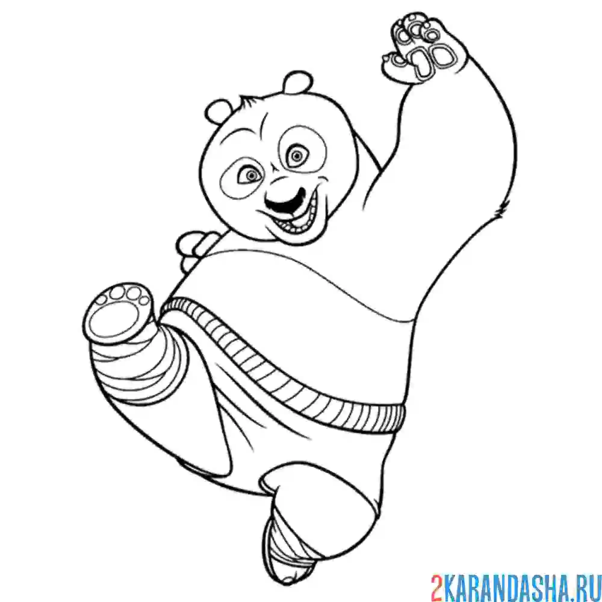 Раскраска кунг-фу панда драка