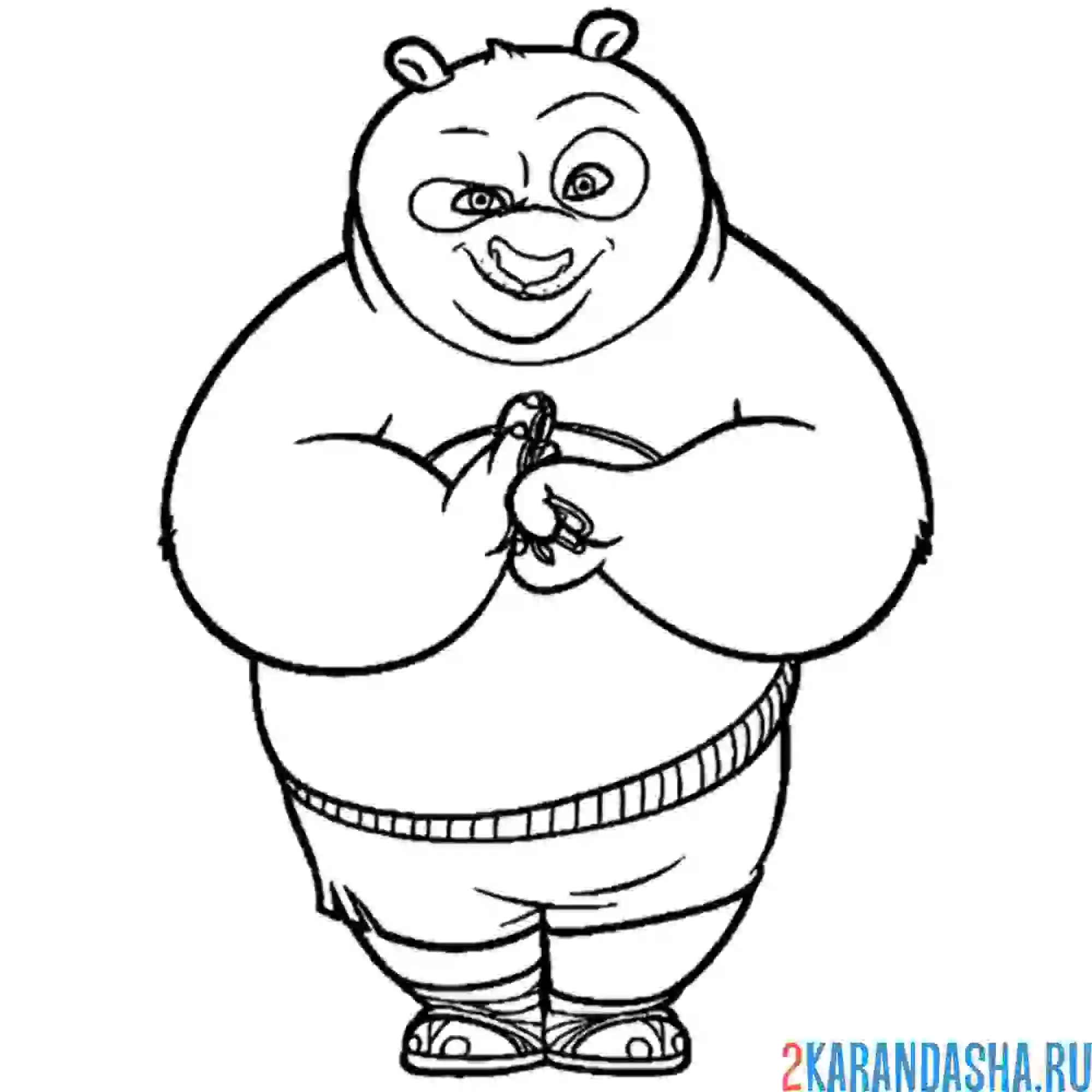Раскраска кунг-фу панда мультик