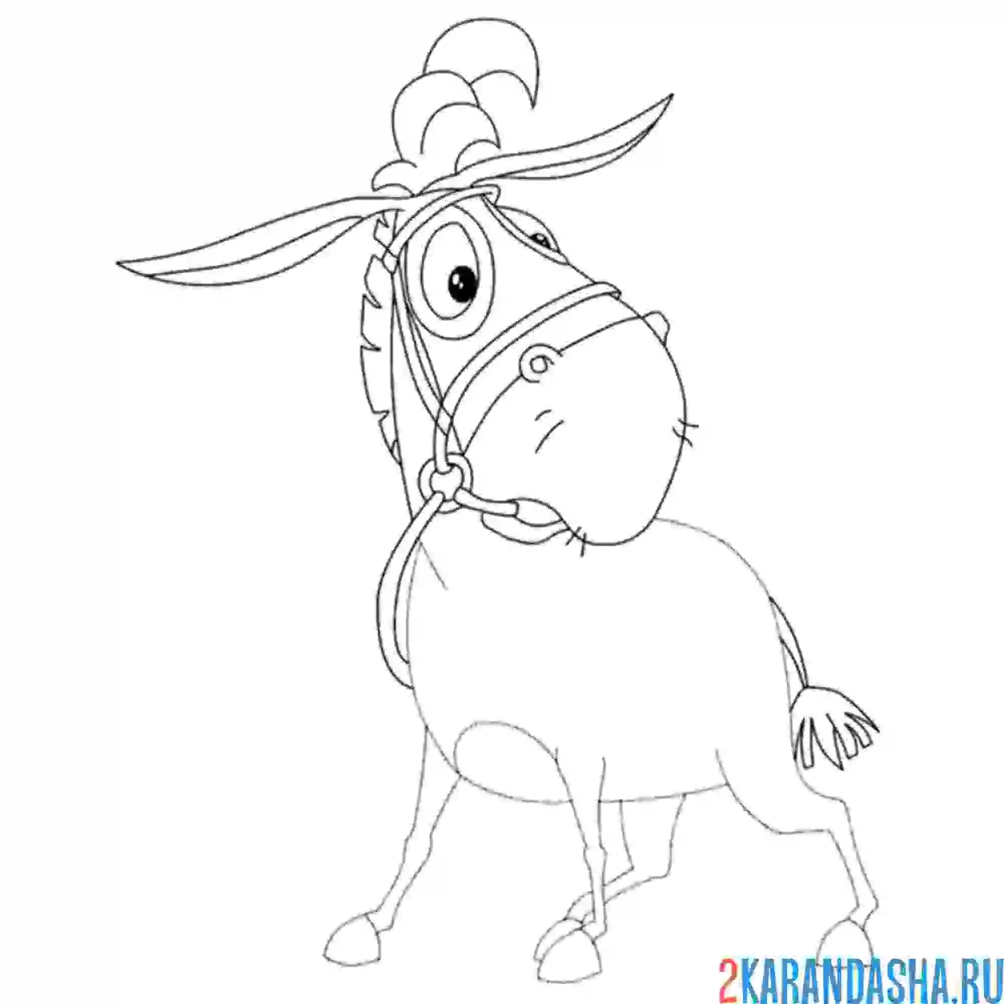 Раскраска ослик моисей