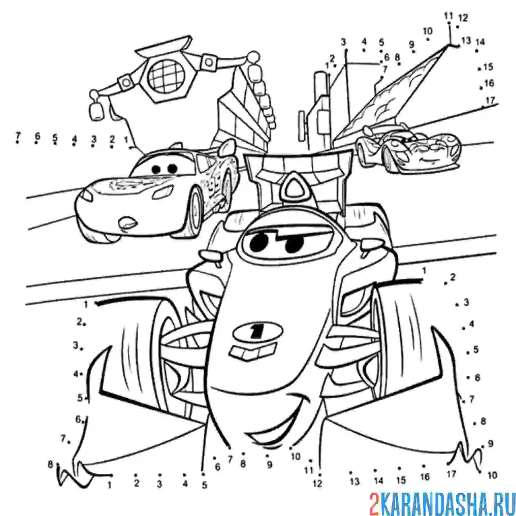 Раскраска франческо бернулли тачки