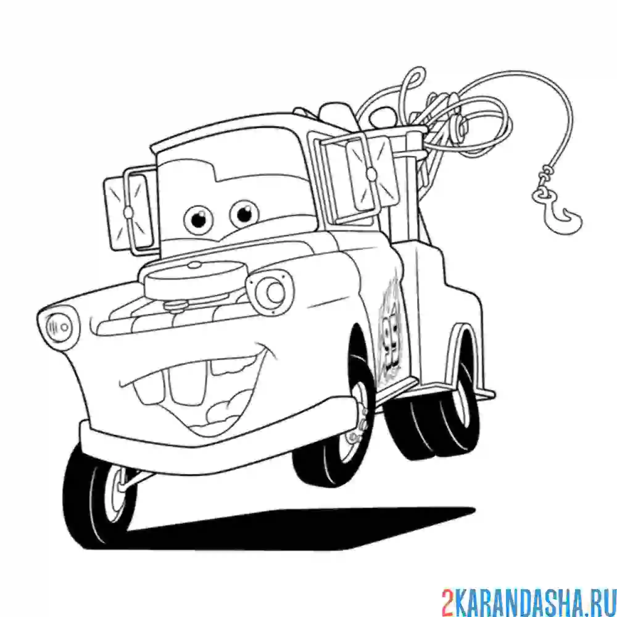 Раскраска эвакуатор мэтр